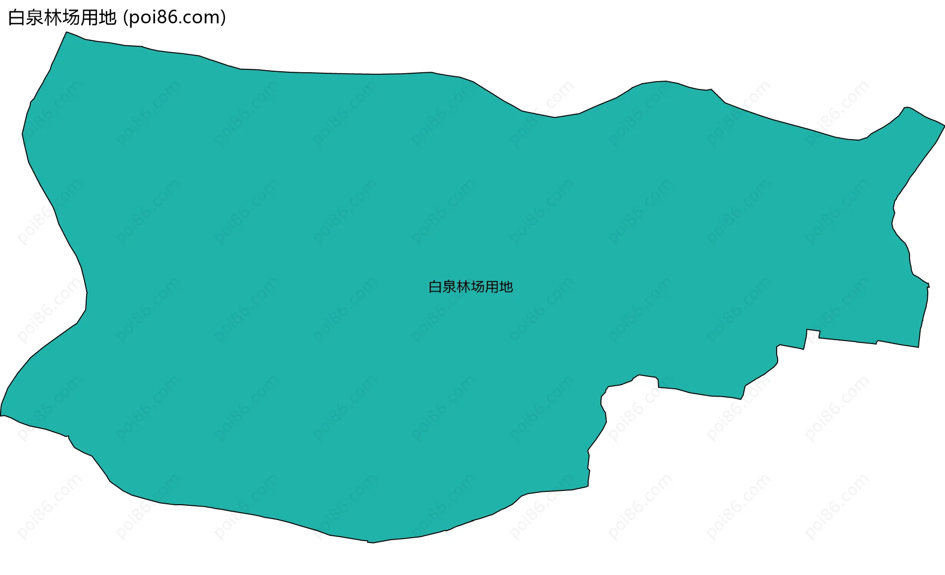 白泉林场用地边界地图