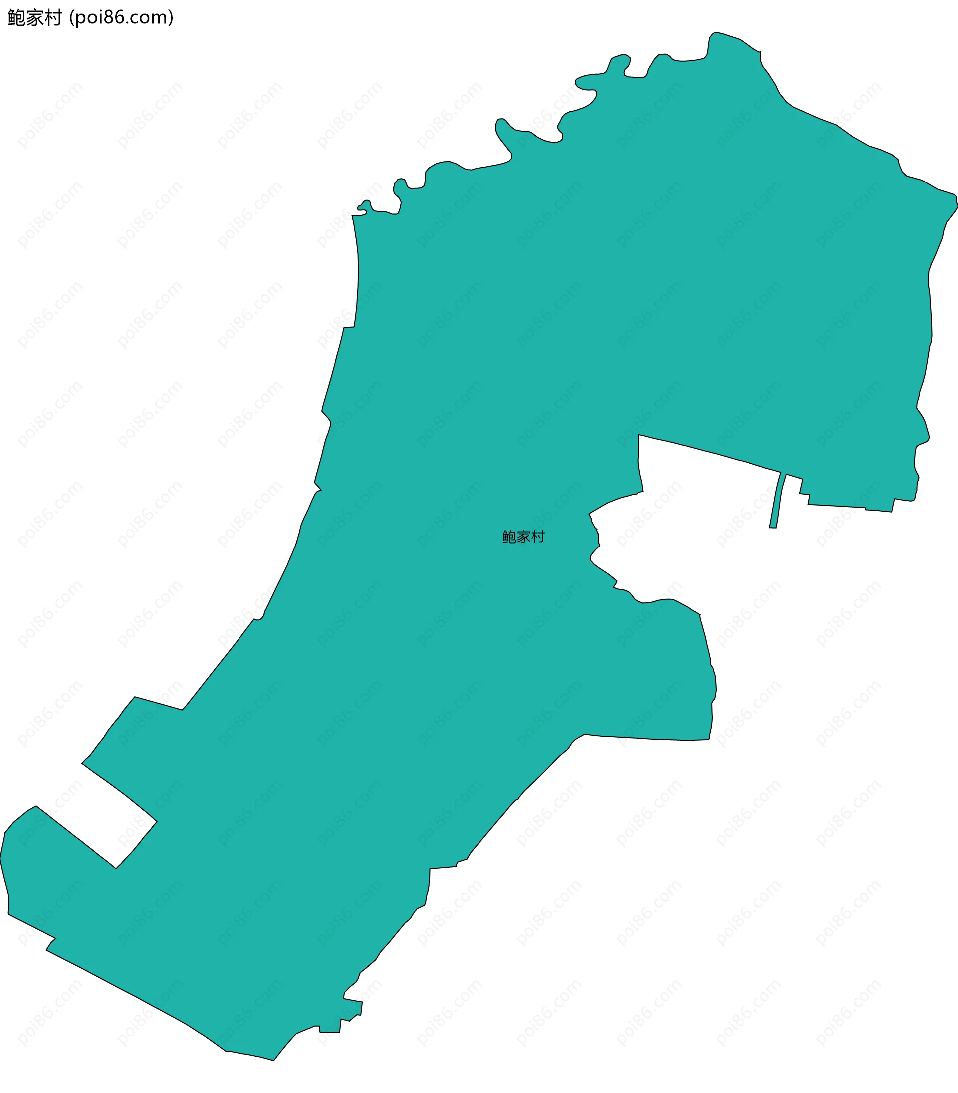 鲍家村边界地图