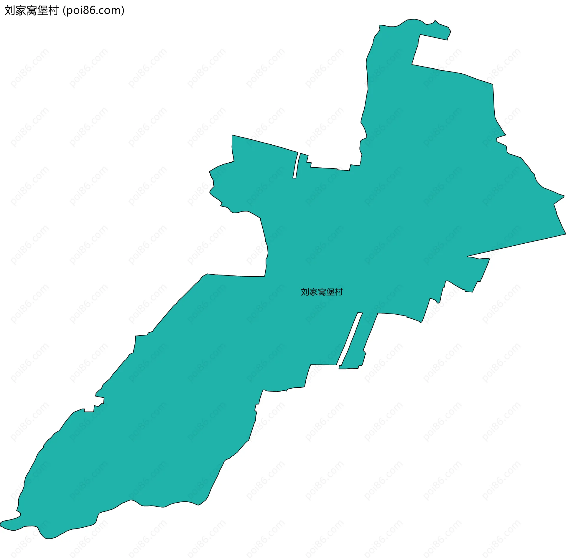 刘家窝堡村边界地图