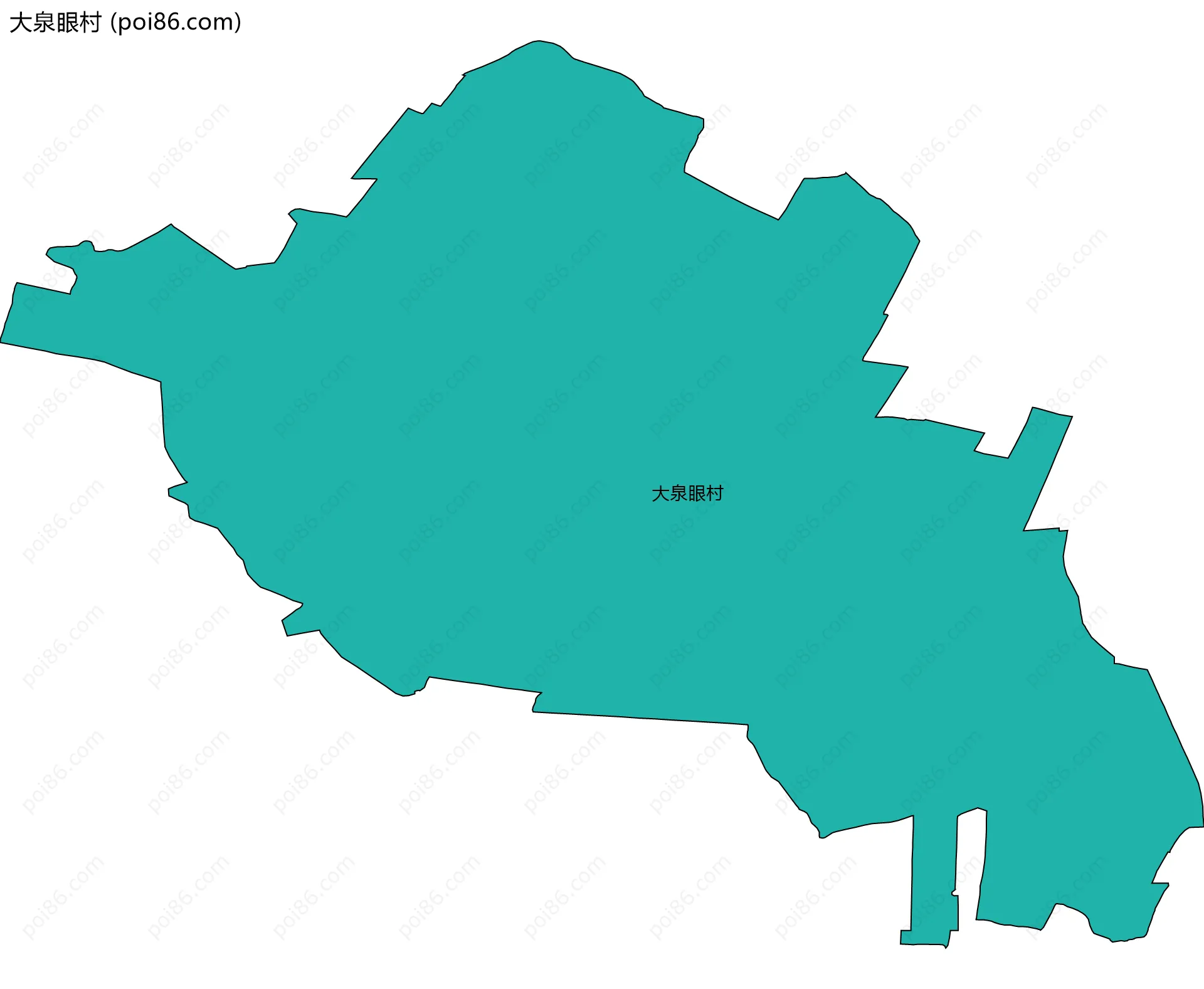 大泉眼村边界地图