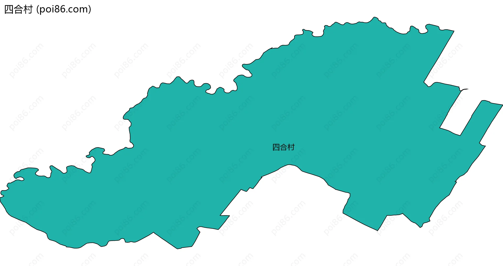 四合村边界地图