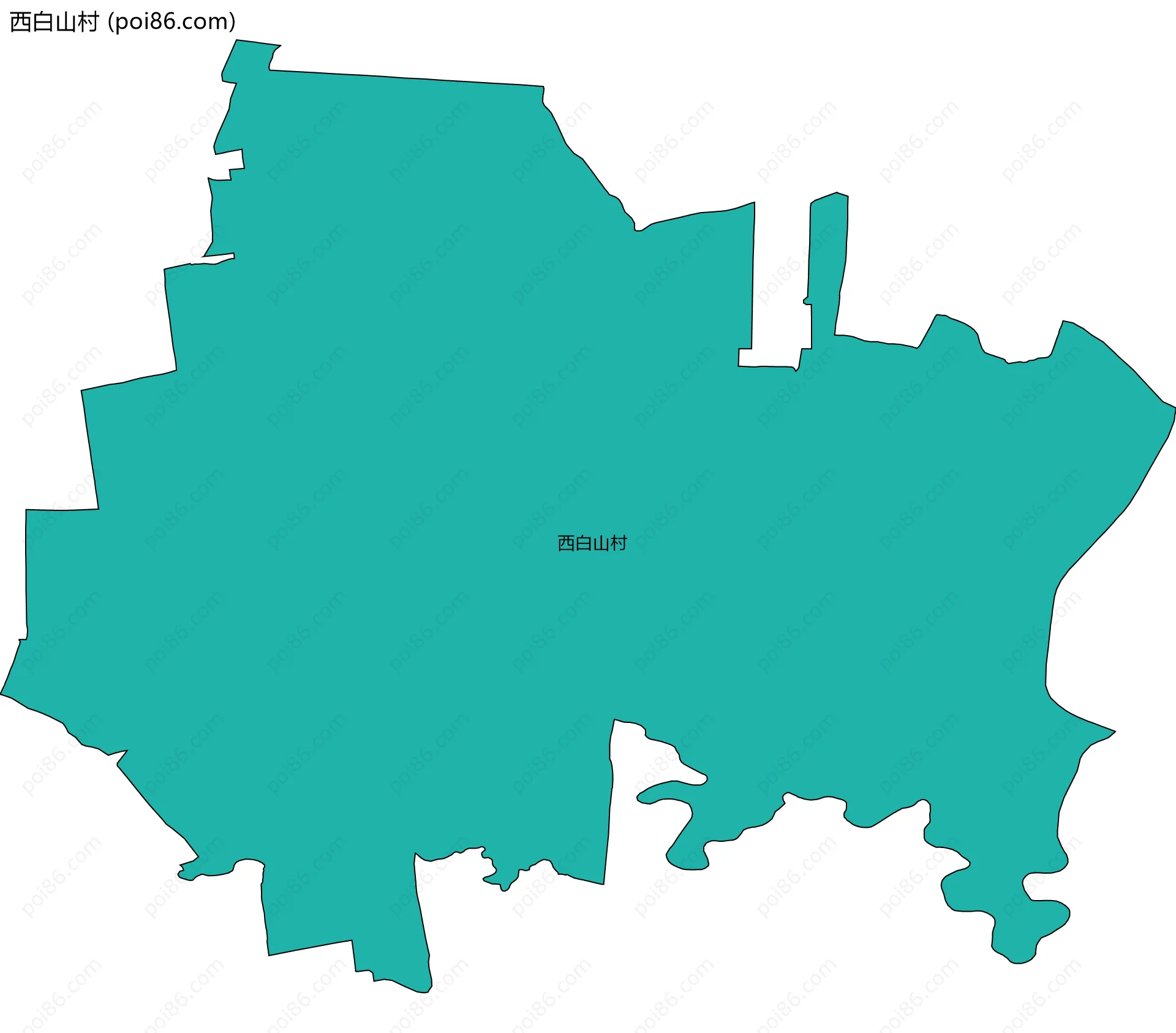 西白山村边界地图