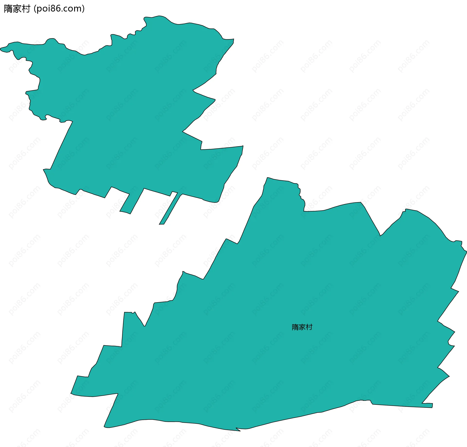 隋家村边界地图
