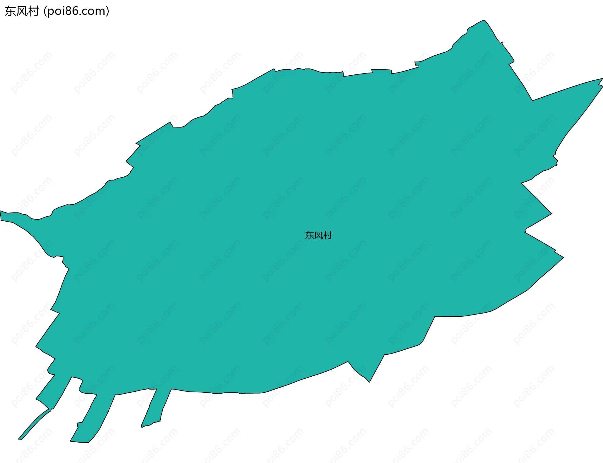 东风村边界地图