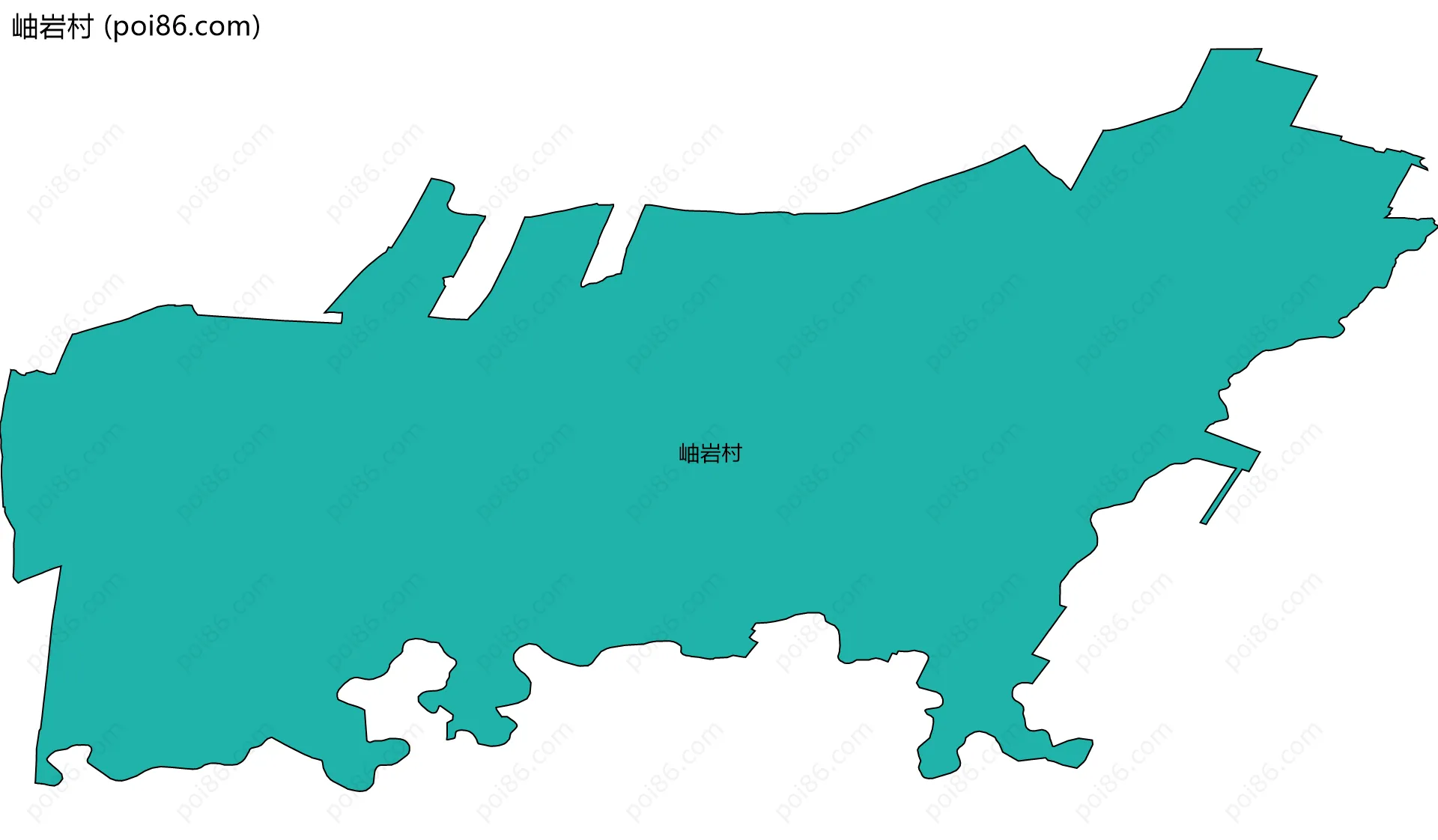 岫岩村边界地图