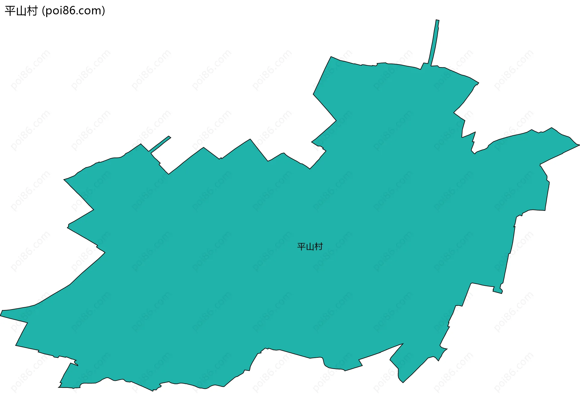 平山村边界地图