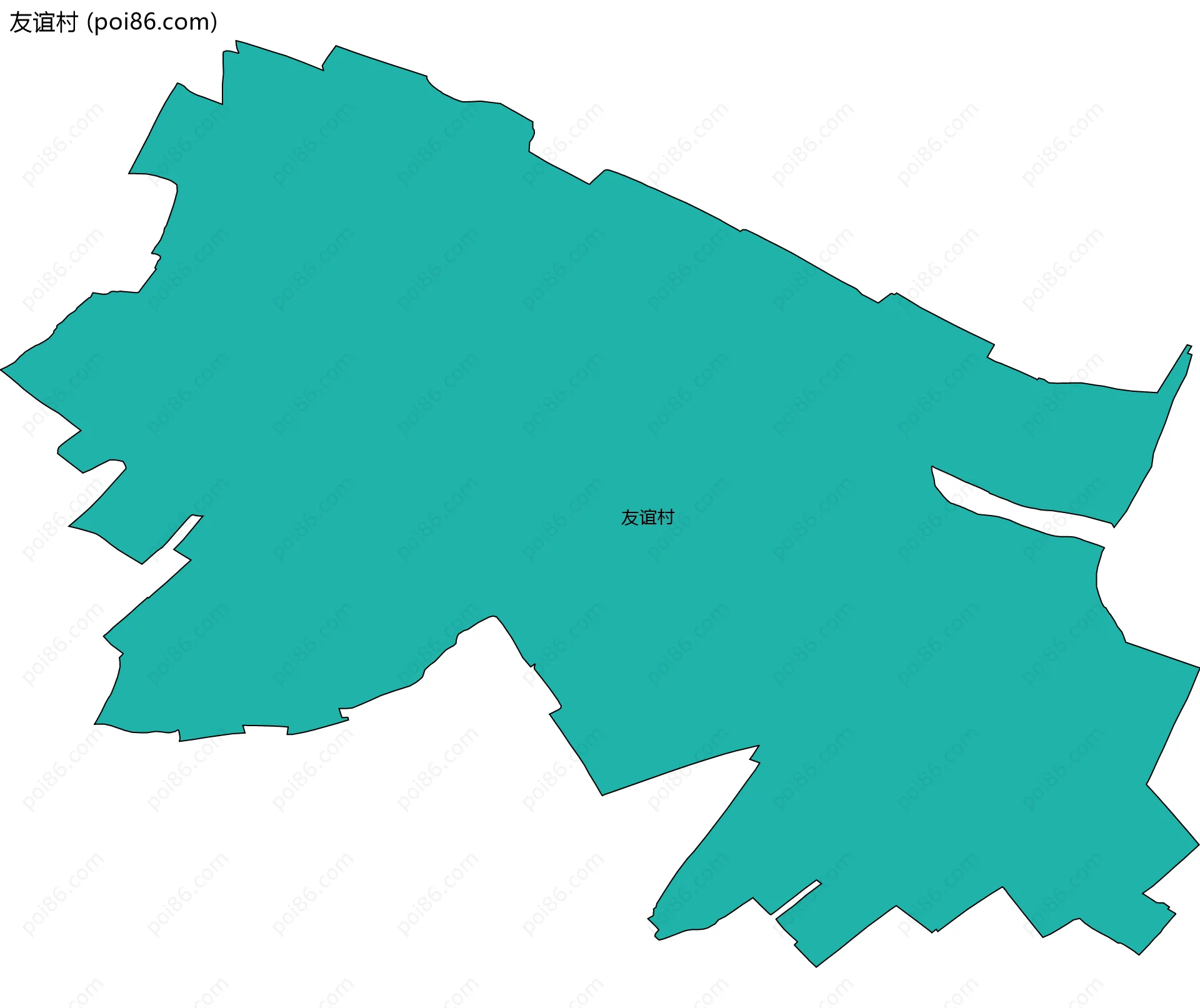 友谊村边界地图