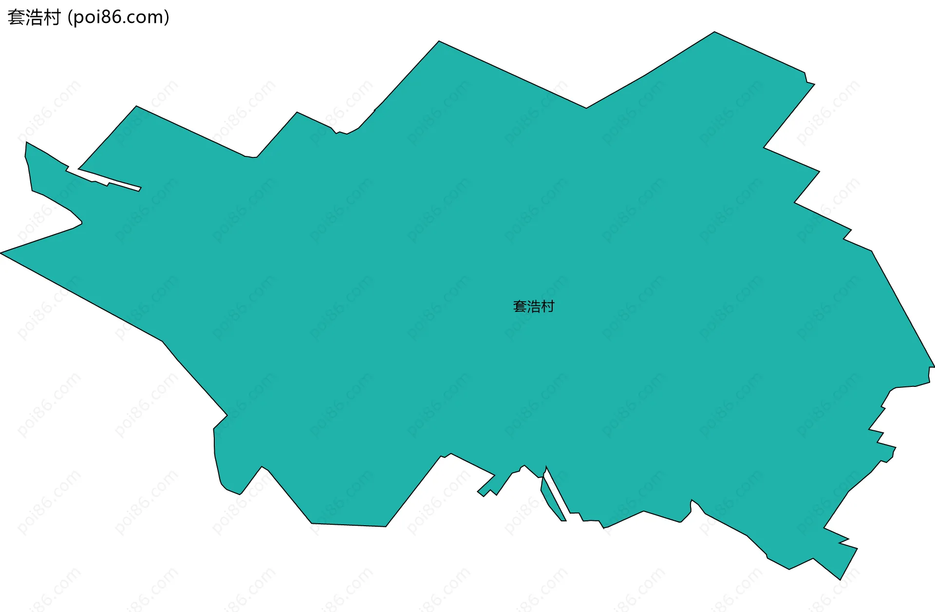 套浩村边界地图