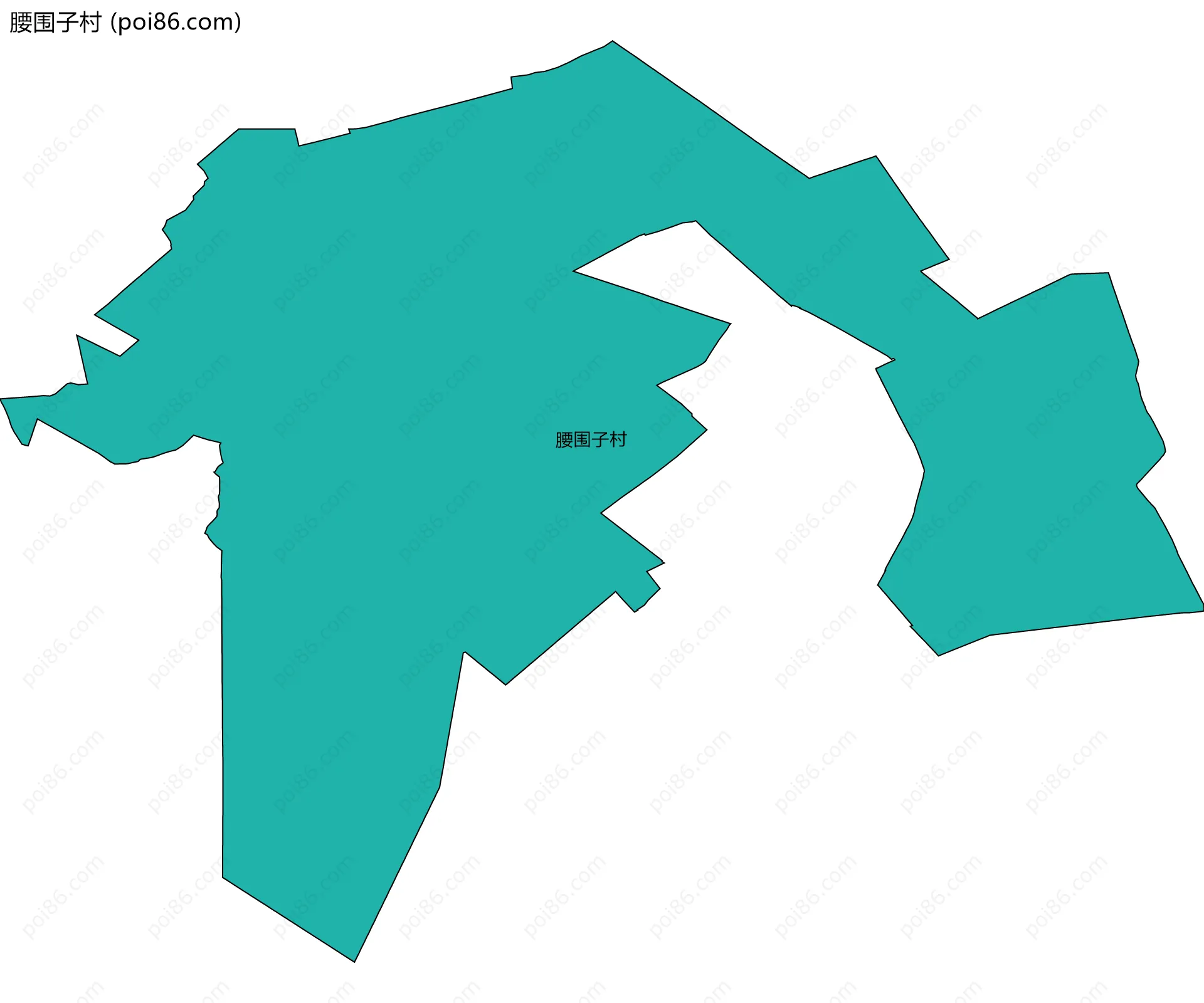 腰围子村边界地图