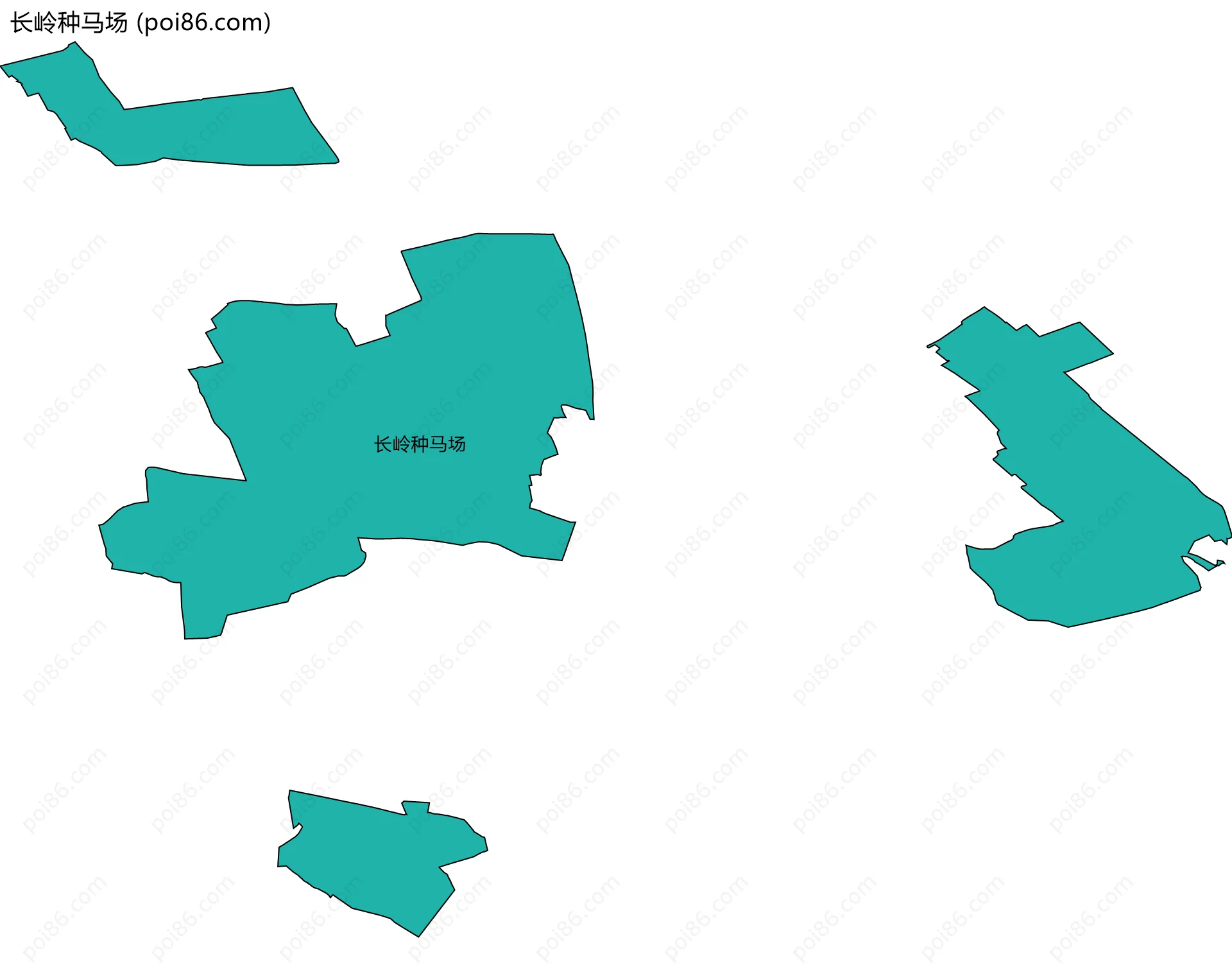 长岭种马场边界地图