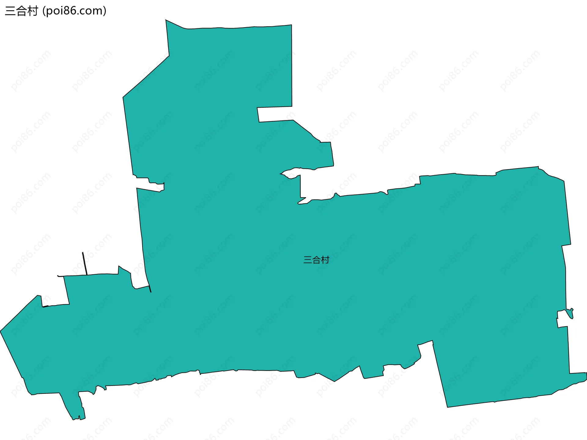 三合村边界地图