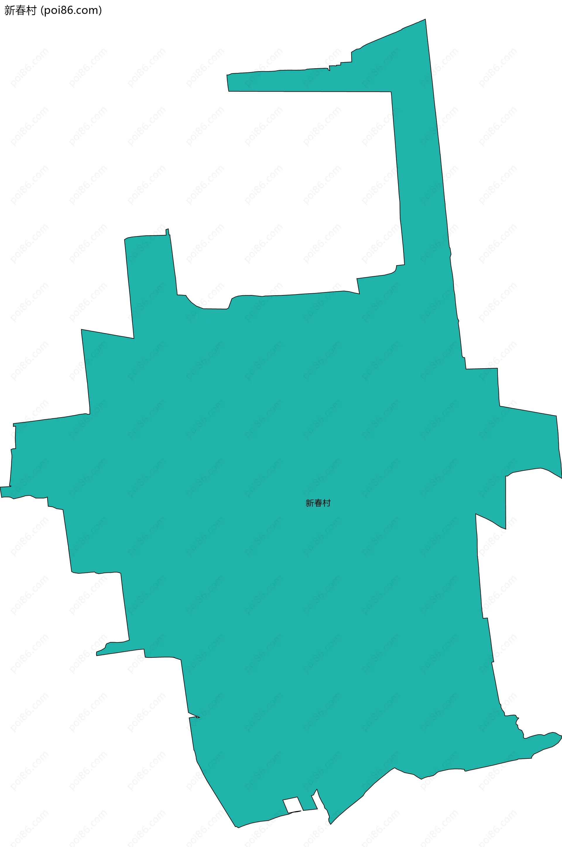 新春村边界地图