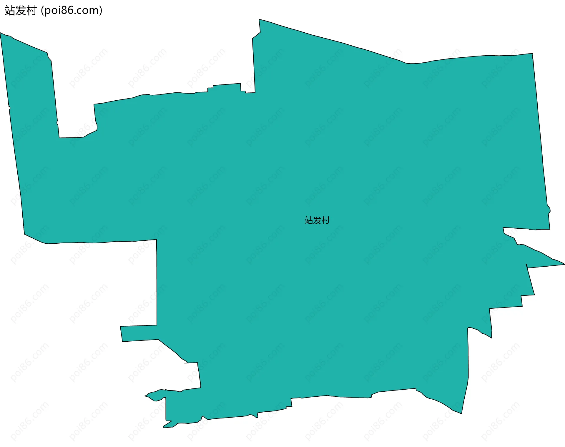 站发村边界地图