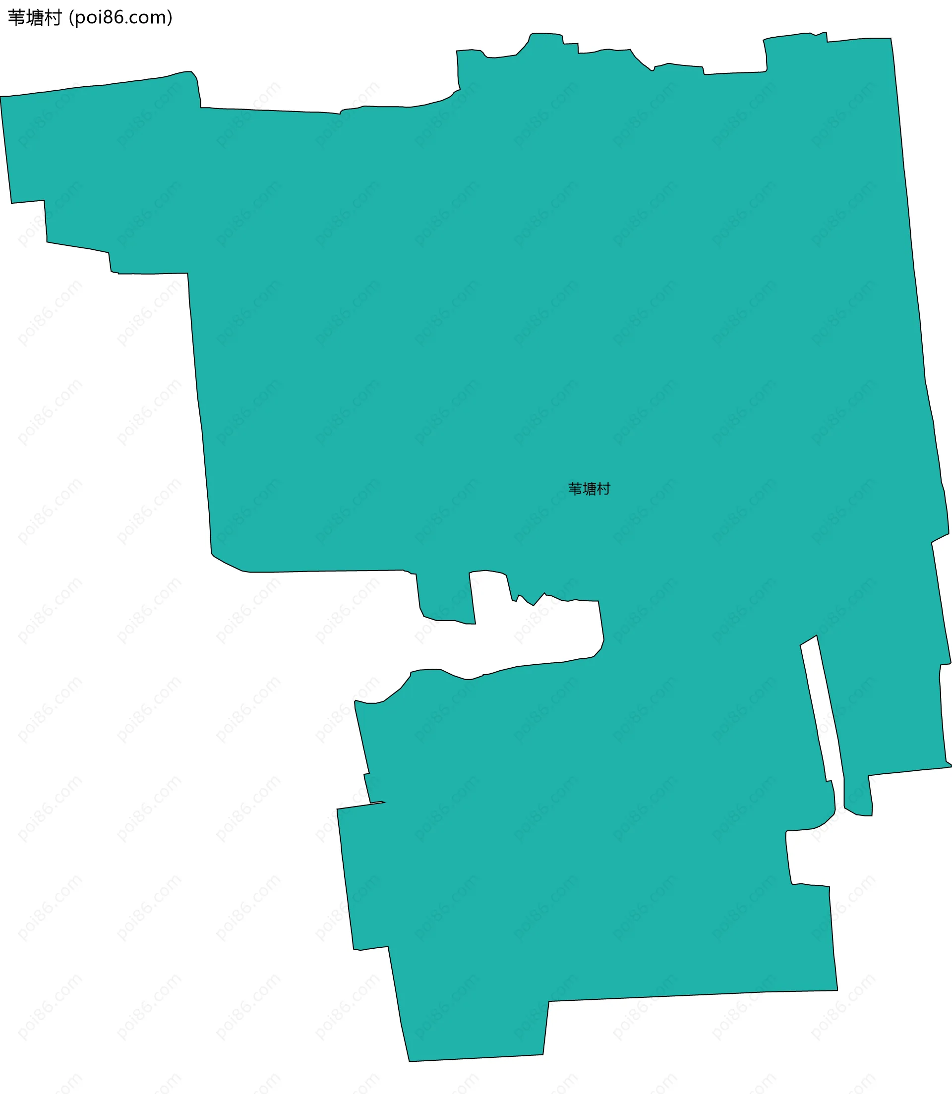 苇塘村边界地图