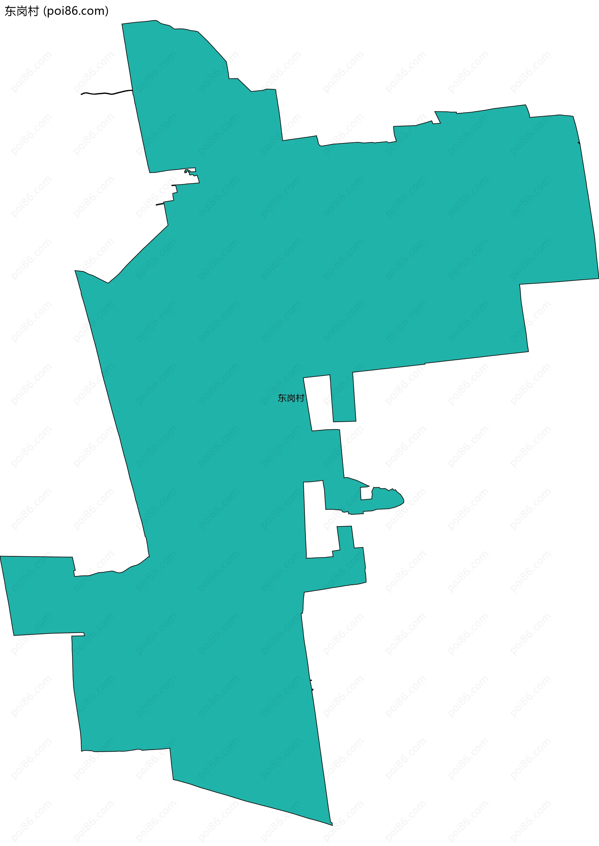 东岗村边界地图