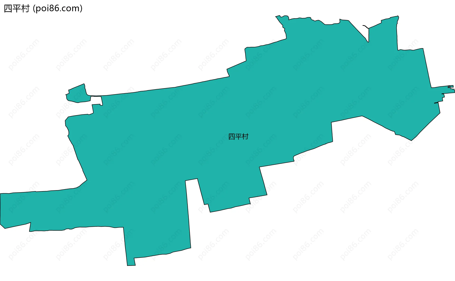 四平村边界地图