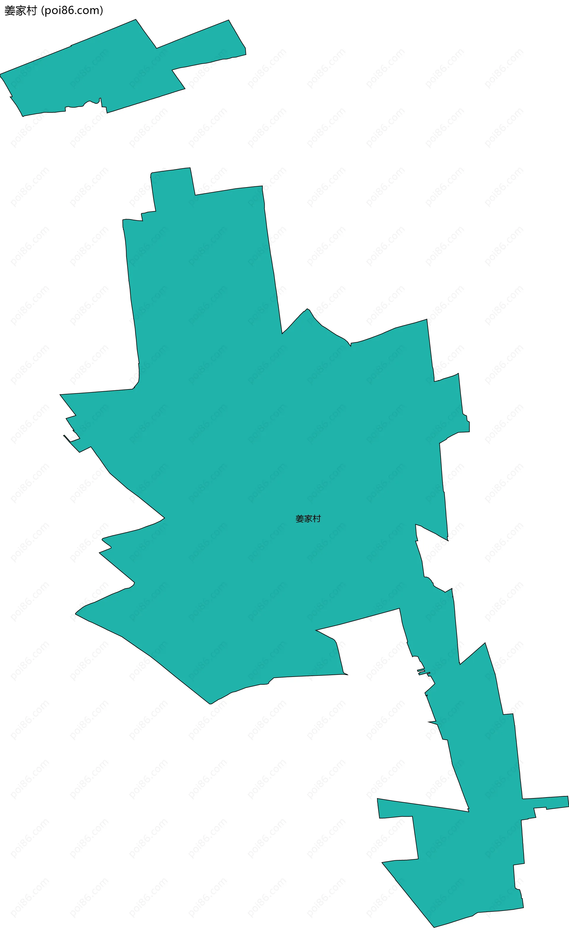 姜家村边界地图