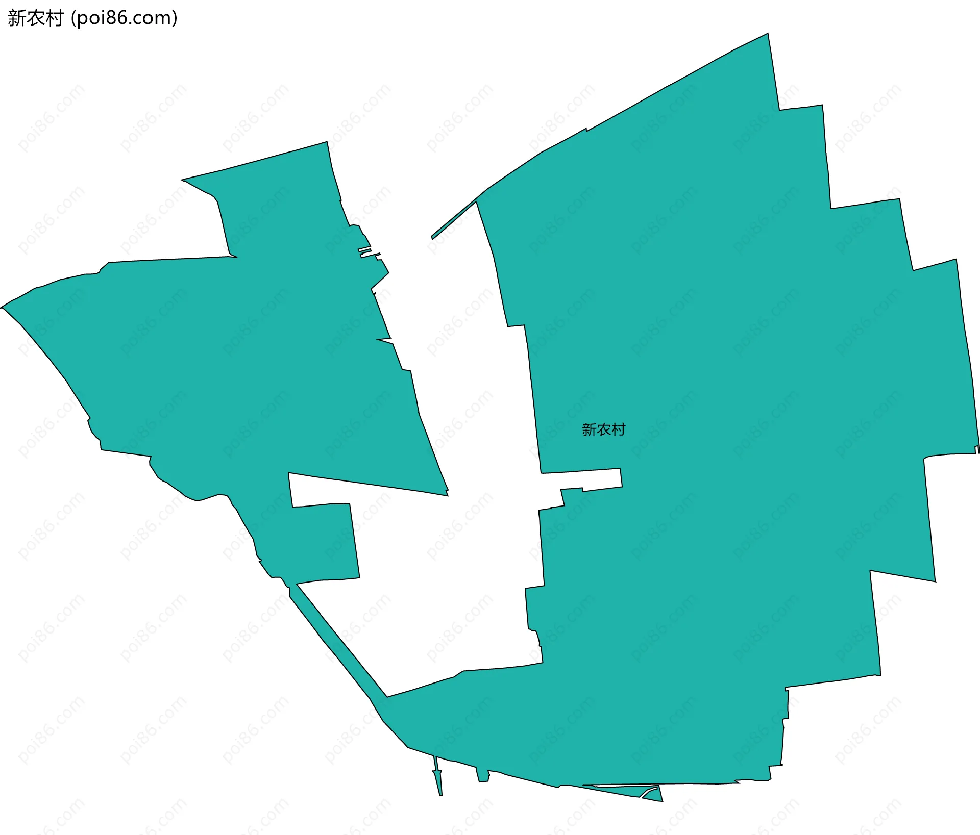 新农村边界地图