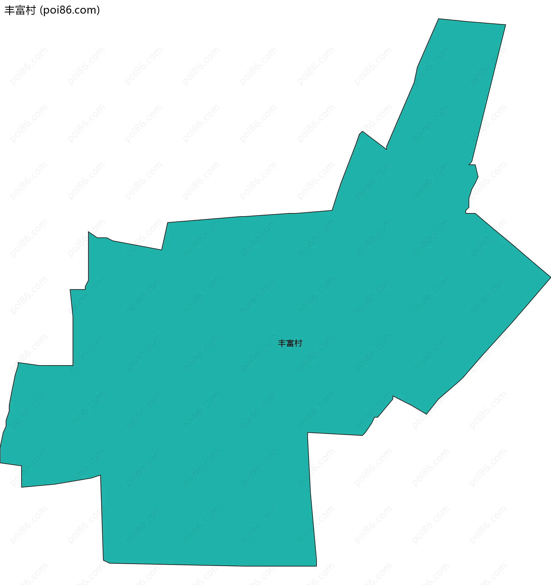 丰富村边界地图