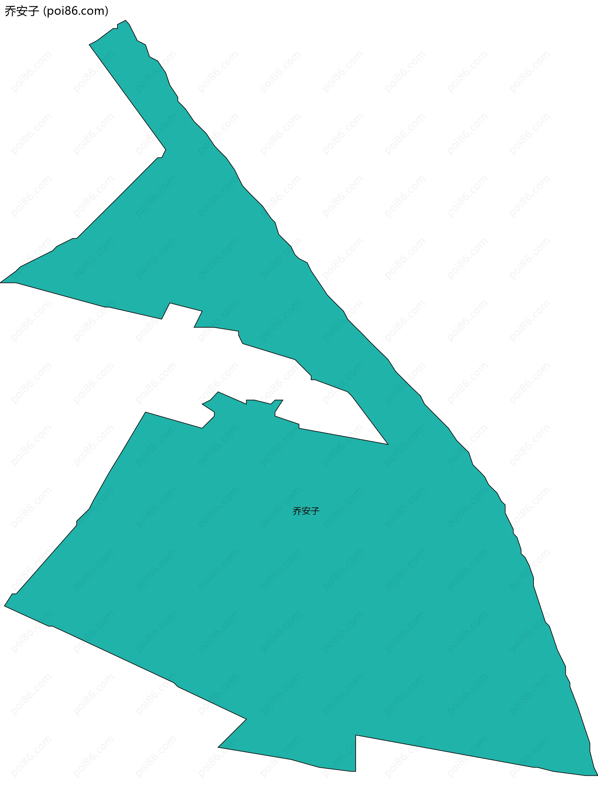 乔安子边界地图