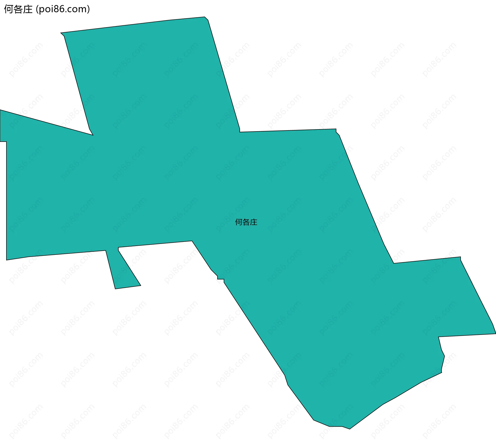 何各庄边界地图