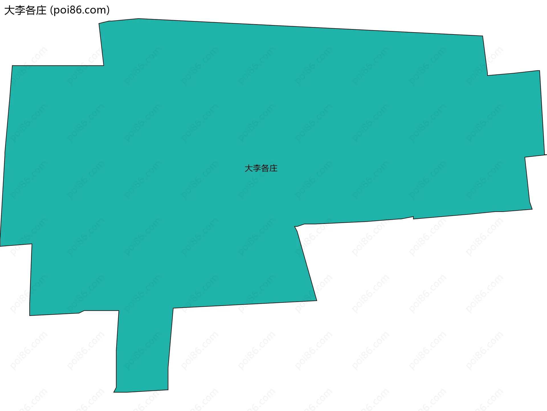 大李各庄边界地图