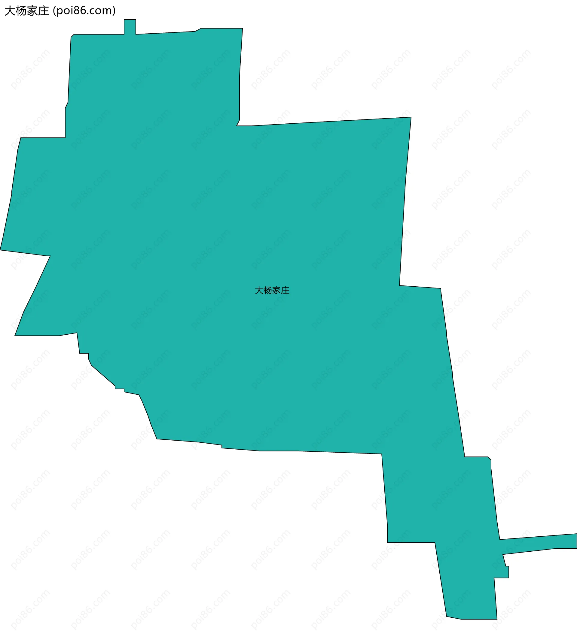 大杨家庄边界地图