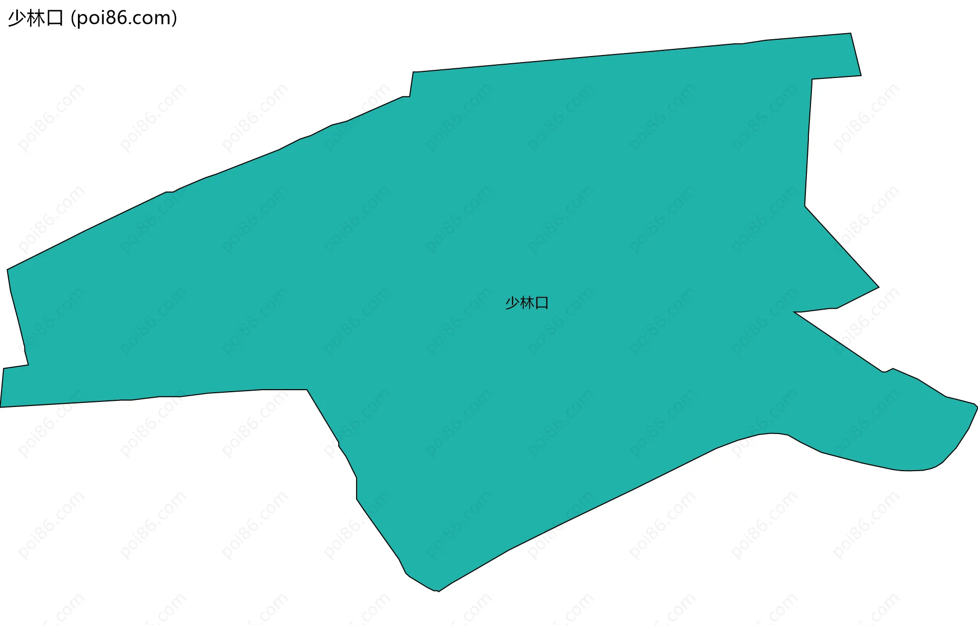 少林口边界地图