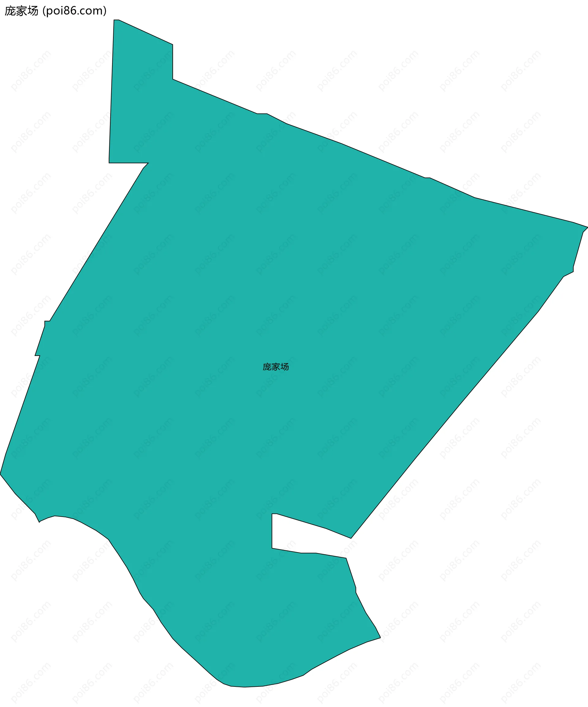 庞家场边界地图