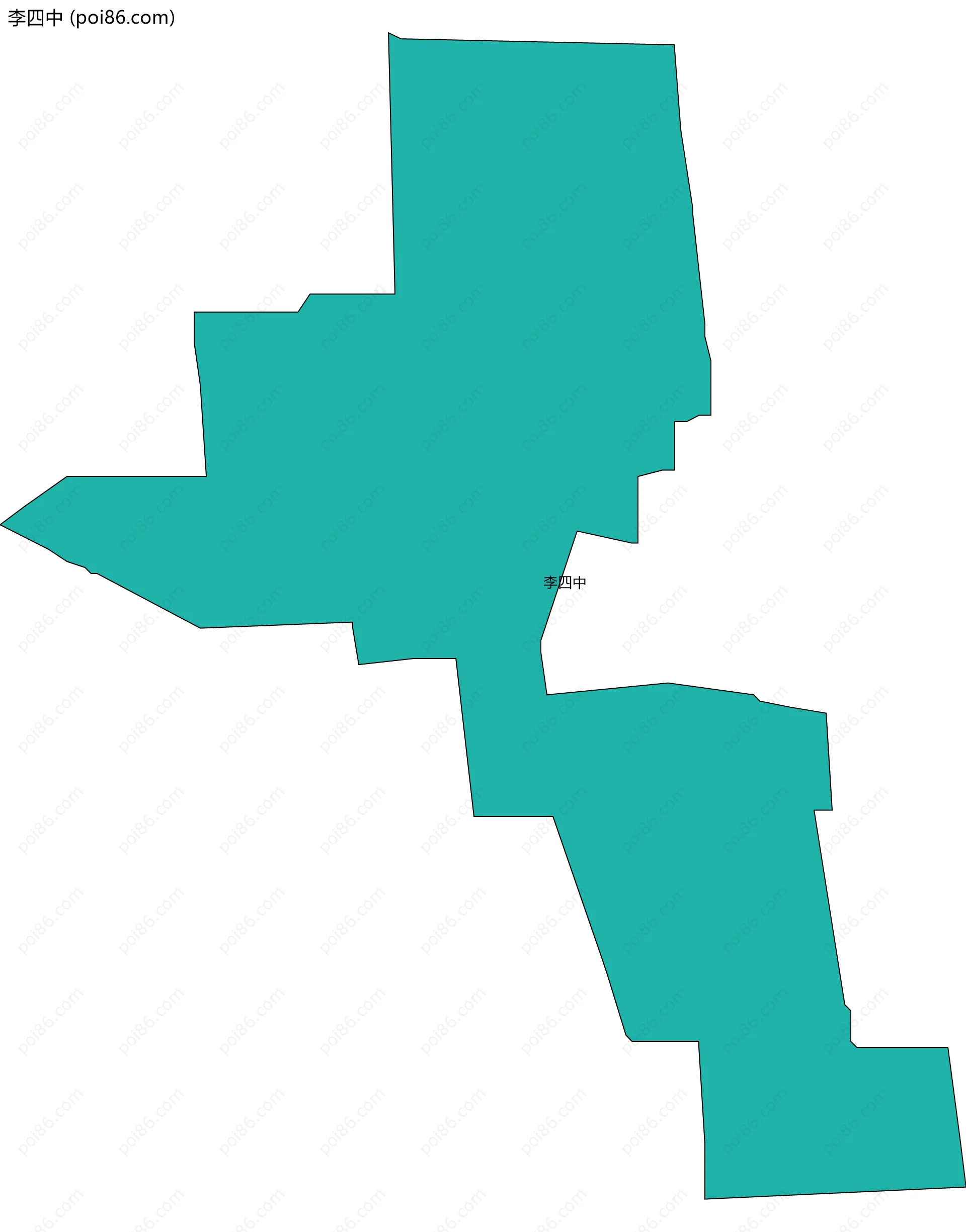 李四中边界地图