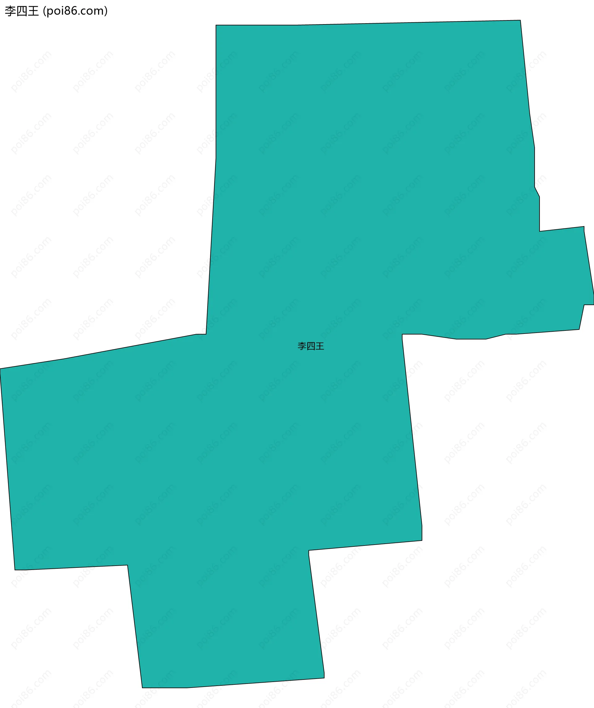 李四王边界地图