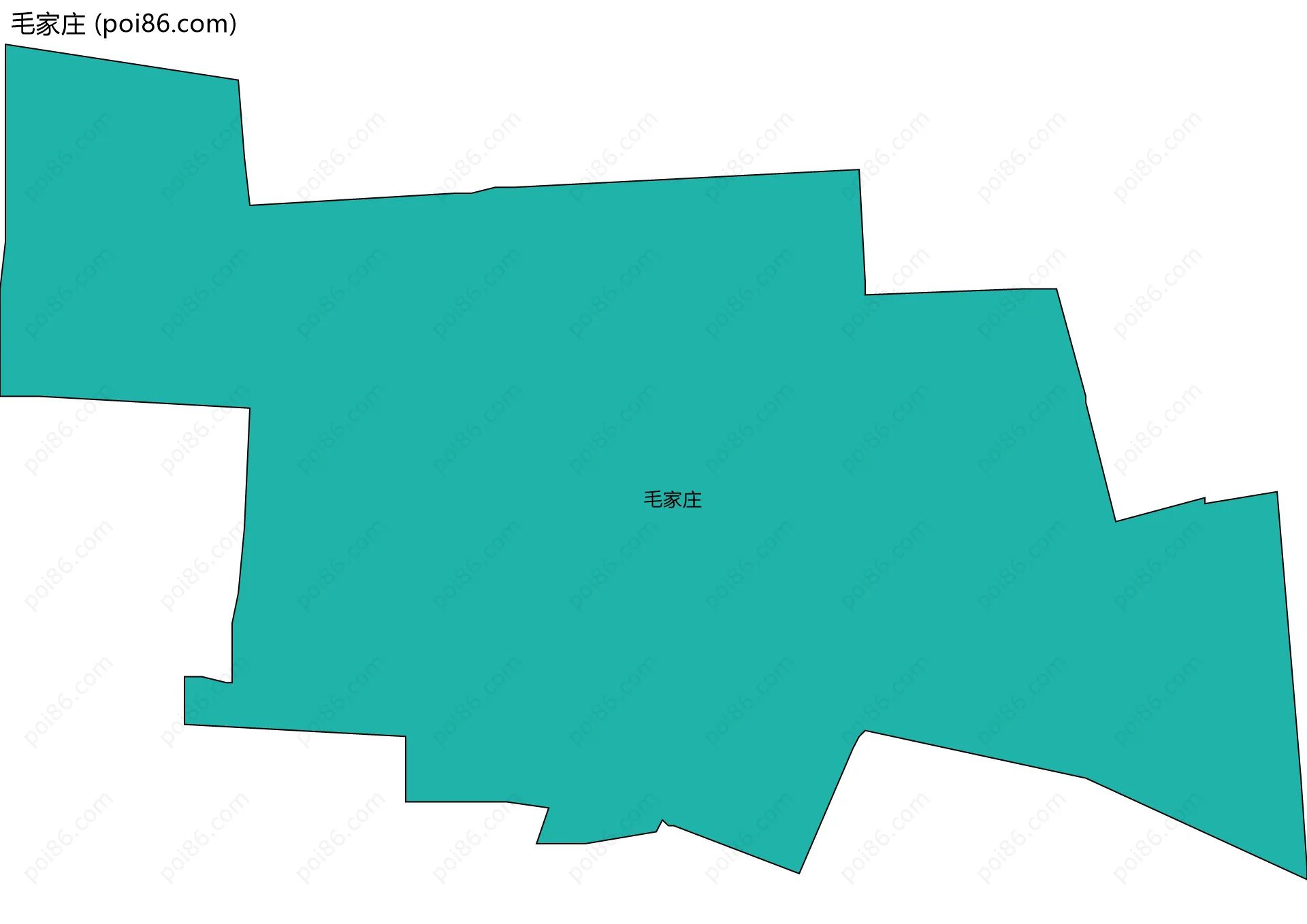 毛家庄边界地图