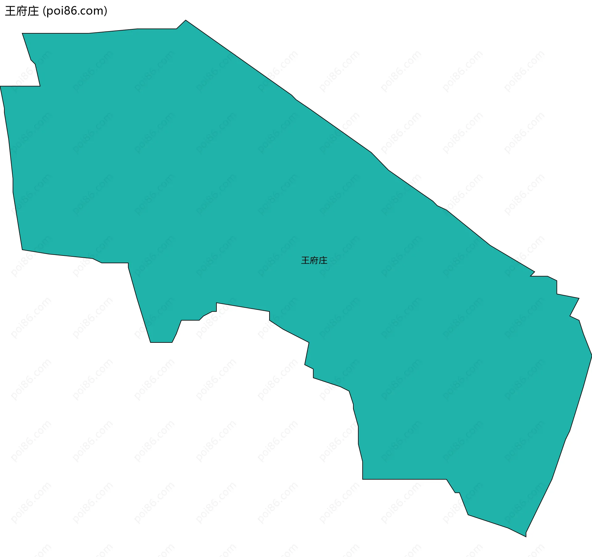 王府庄边界地图