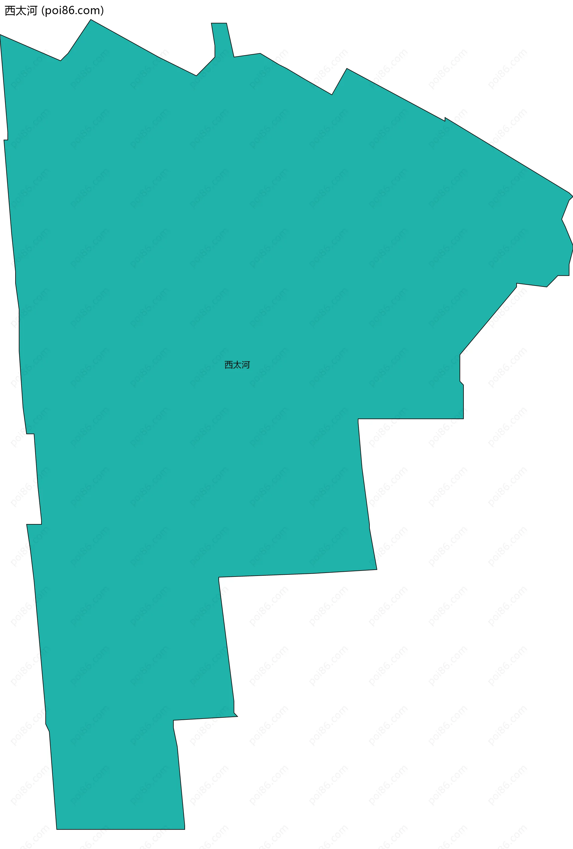 西太河边界地图
