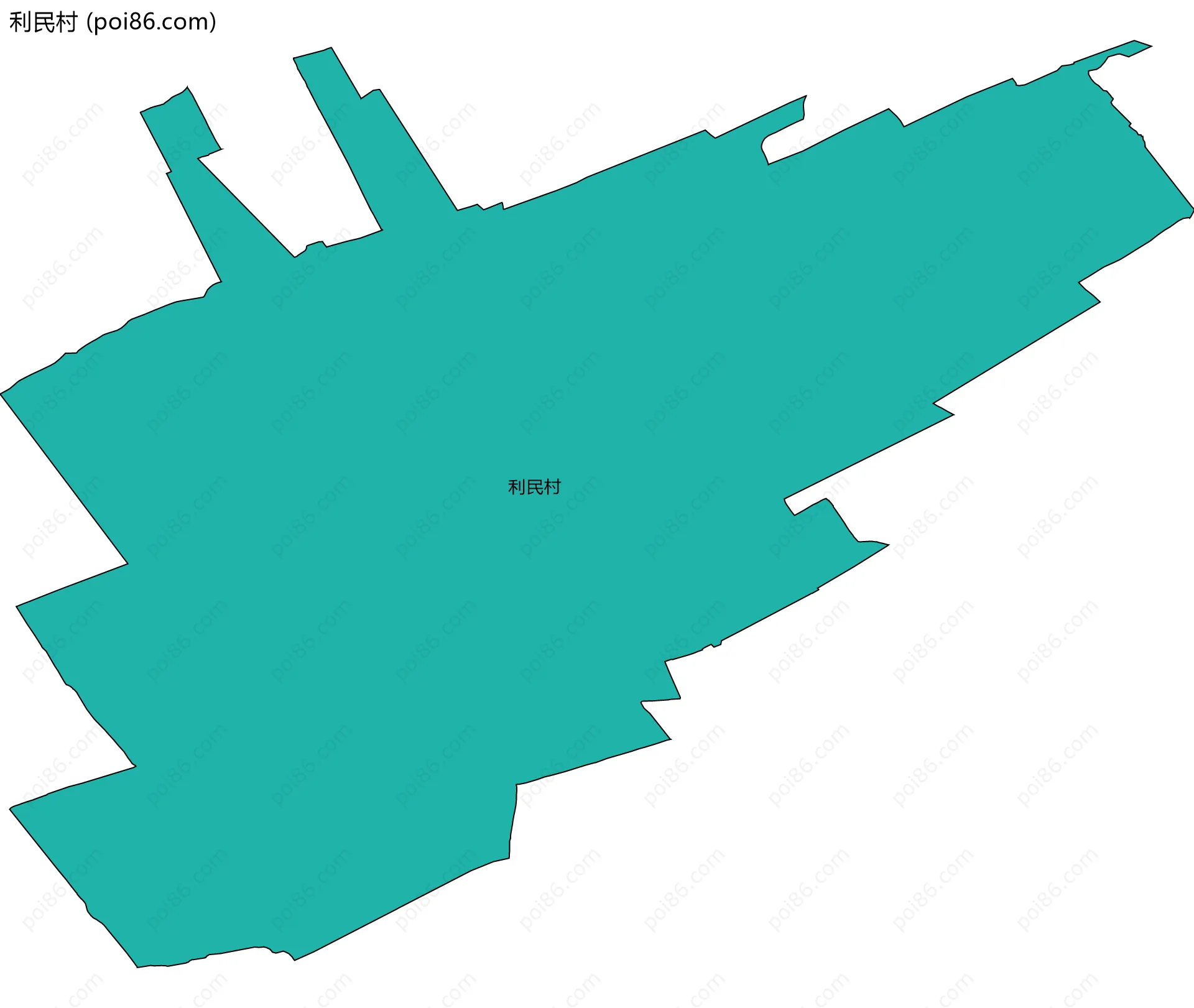 利民村边界地图