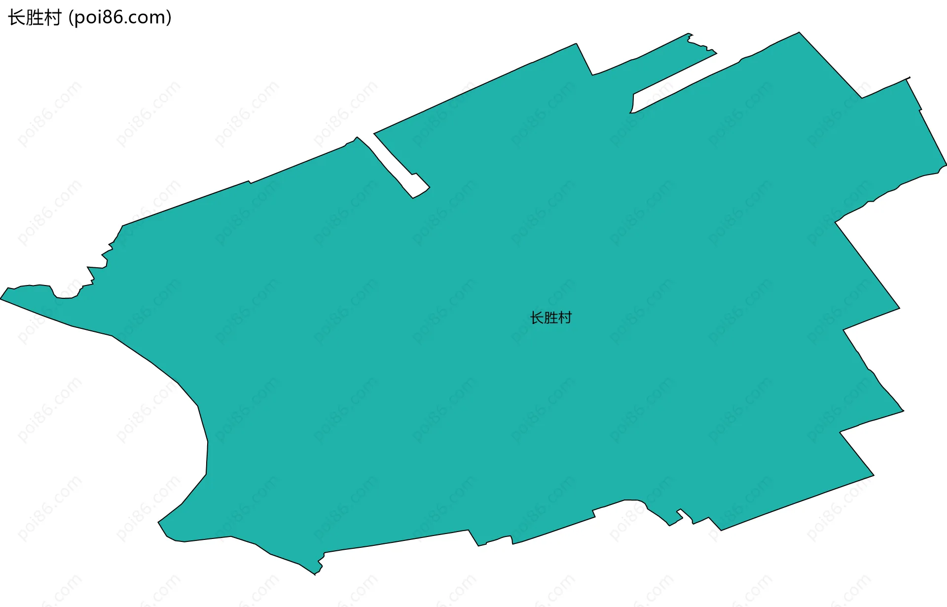 长胜村边界地图