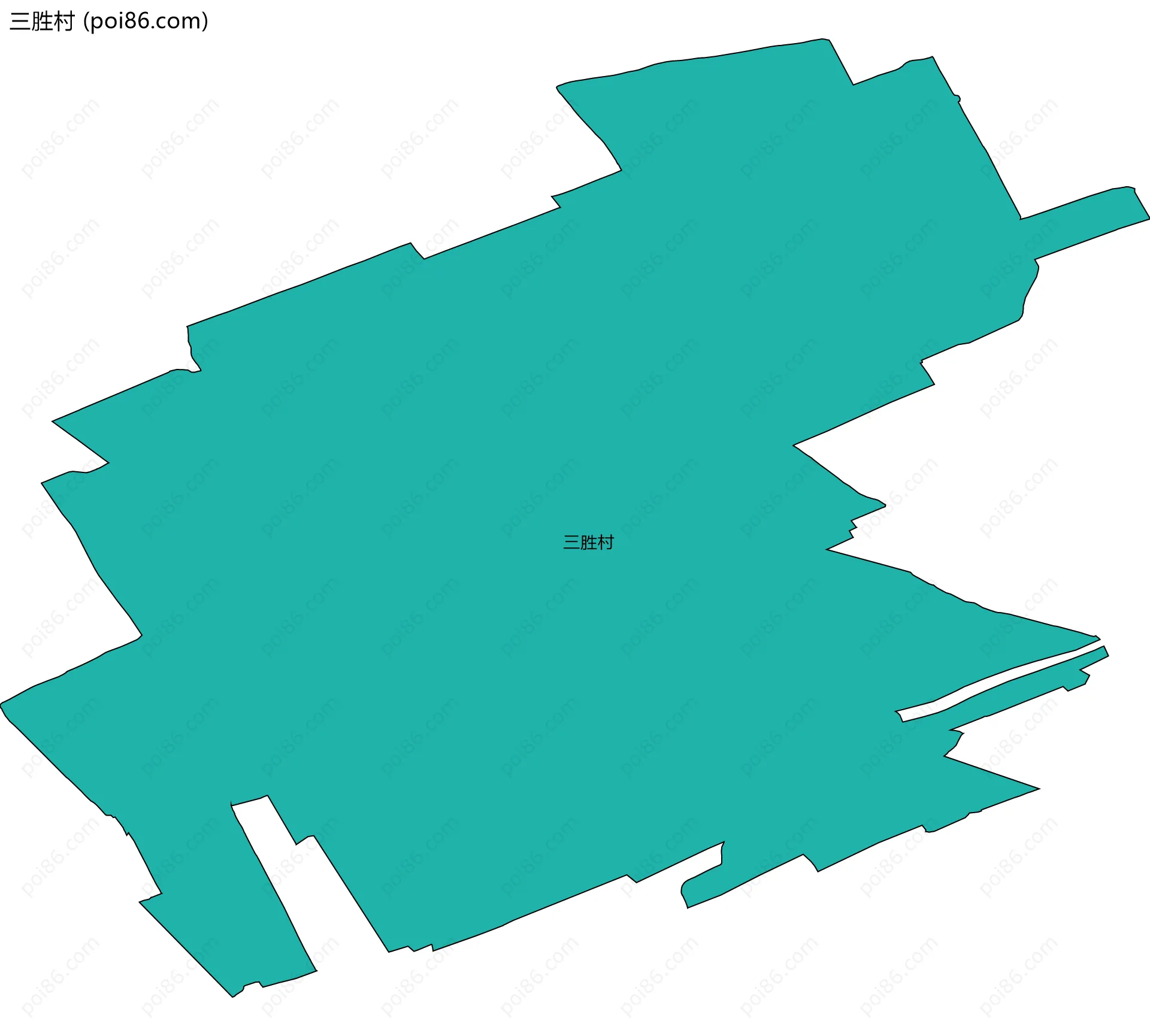 三胜村边界地图