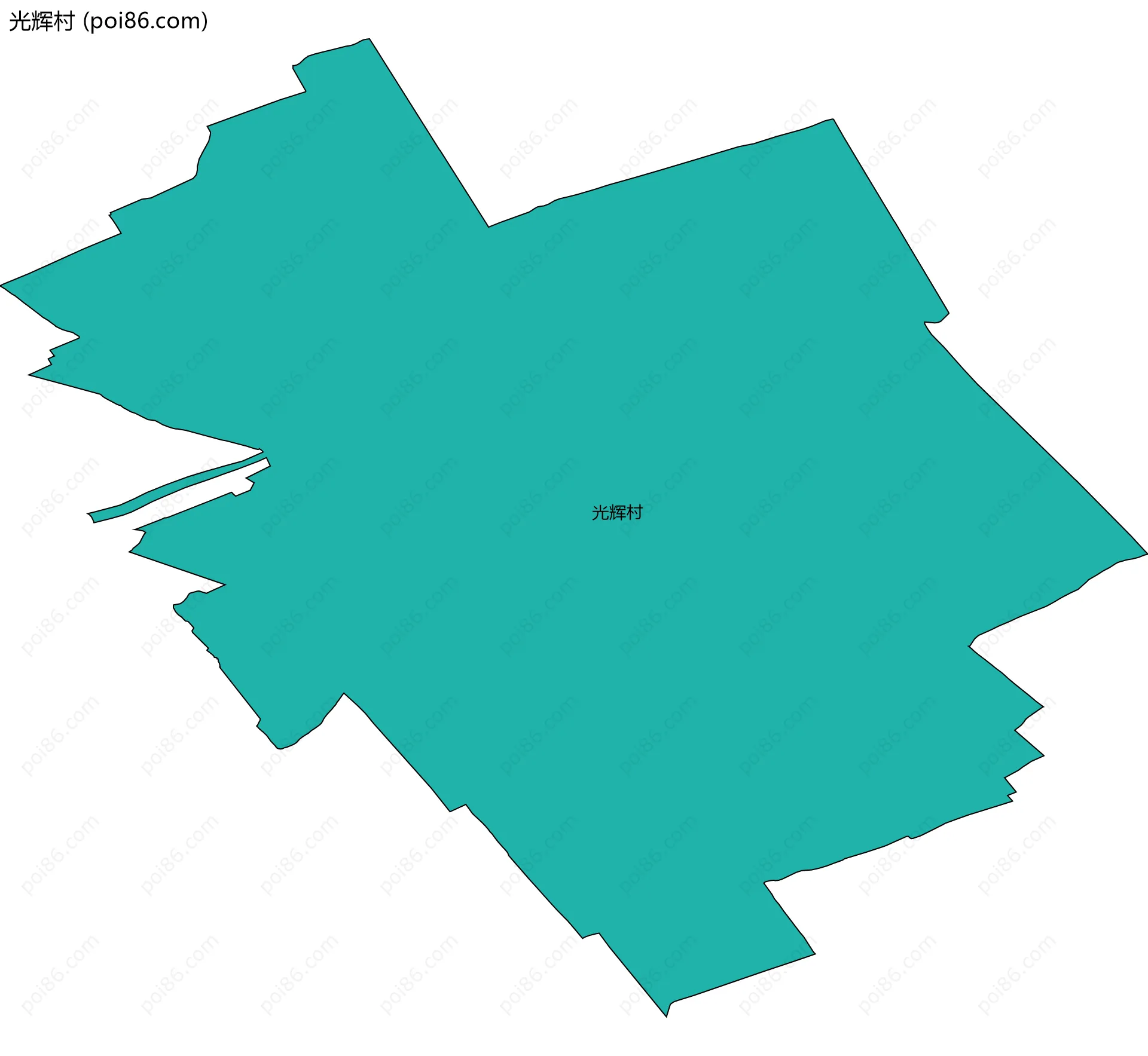 光辉村边界地图