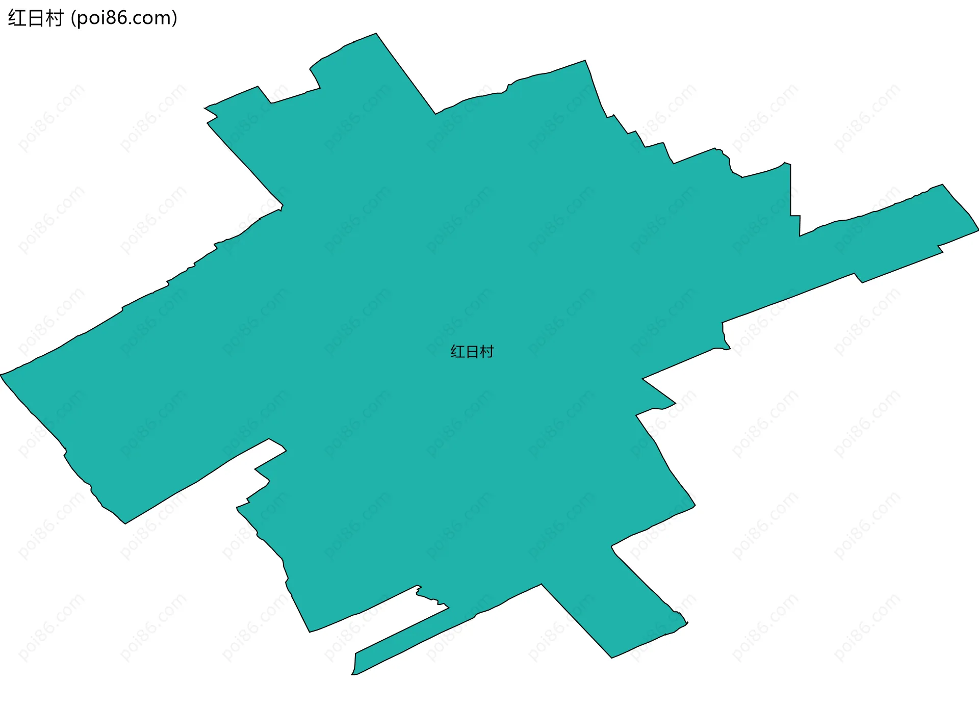 红日村边界地图
