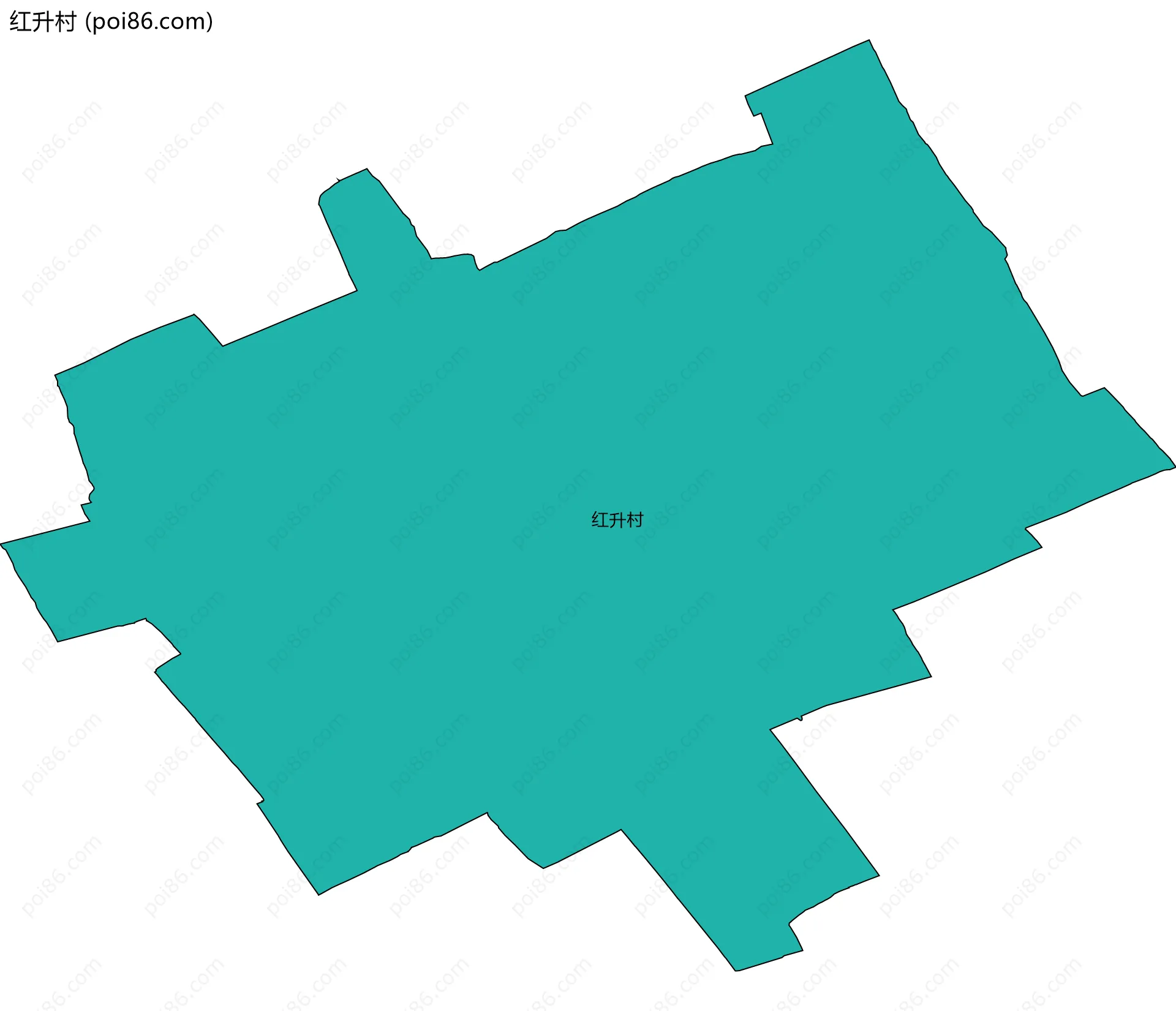 红升村边界地图