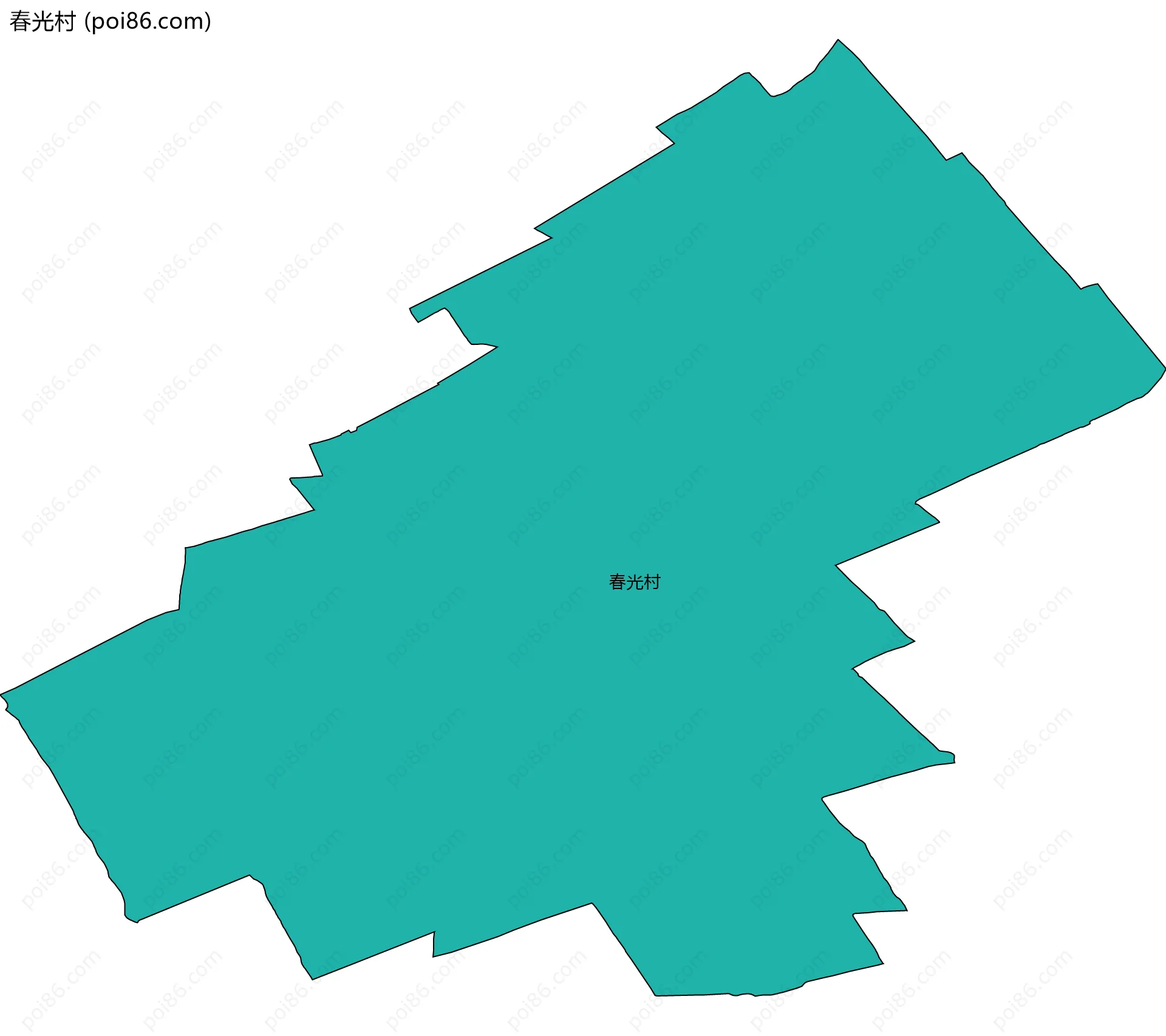 春光村边界地图