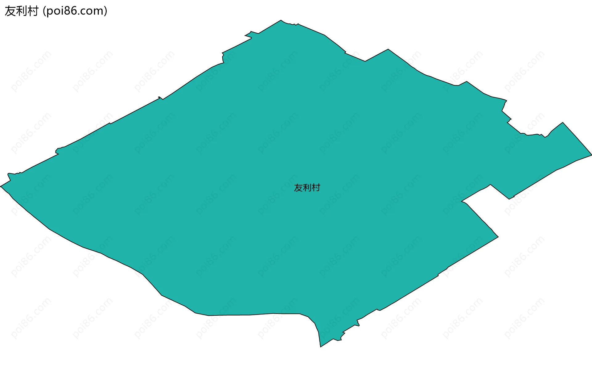 友利村边界地图