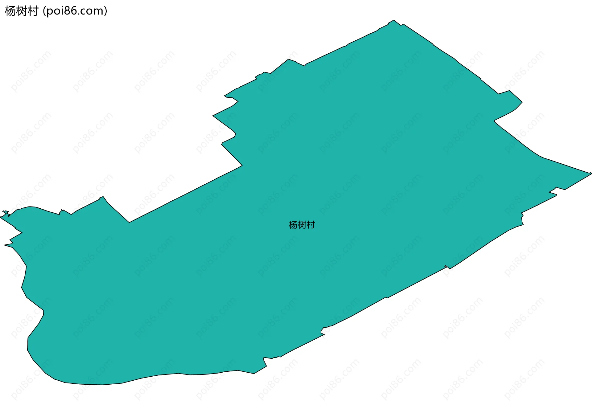 杨树村边界地图