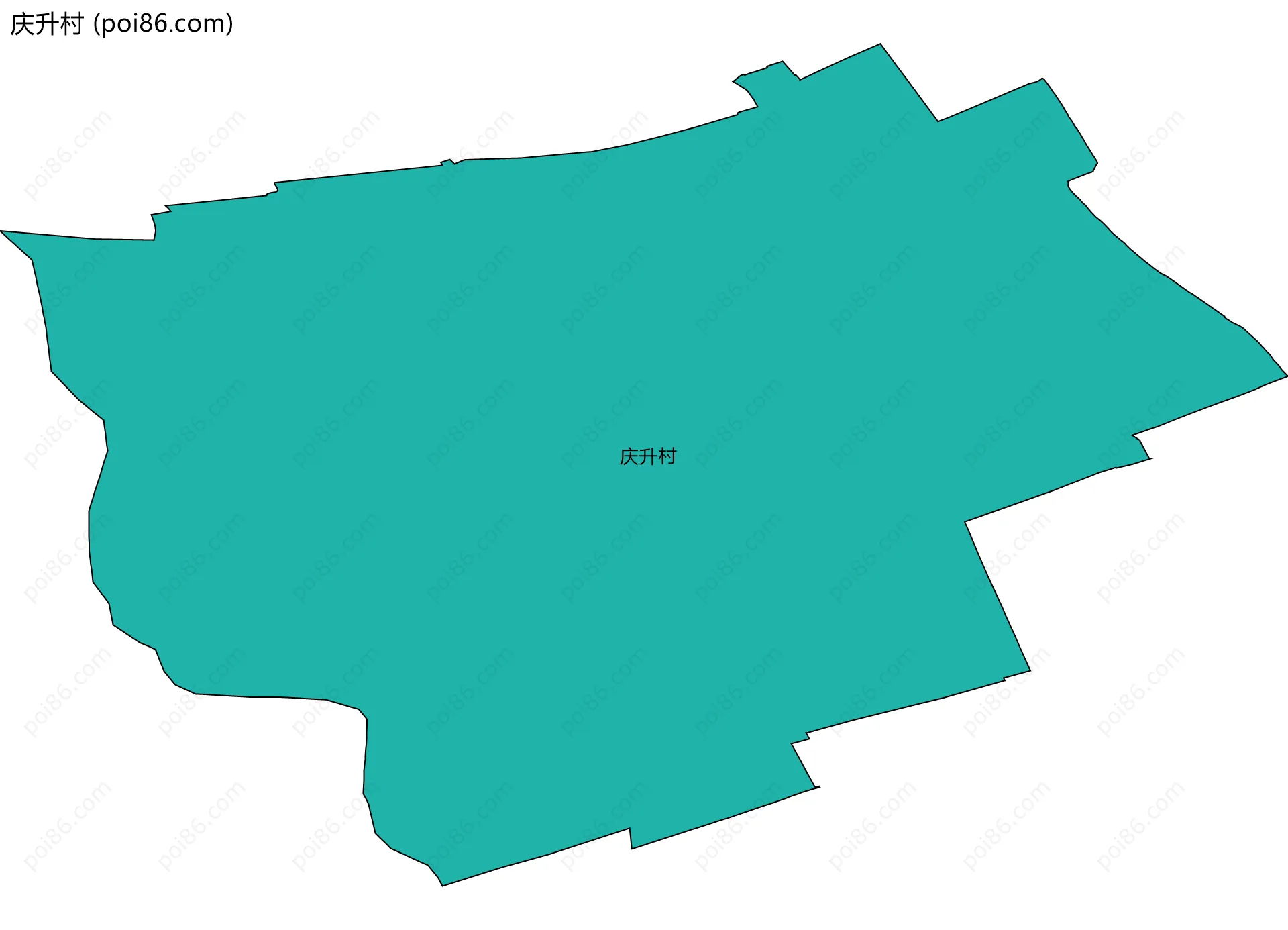 庆升村边界地图
