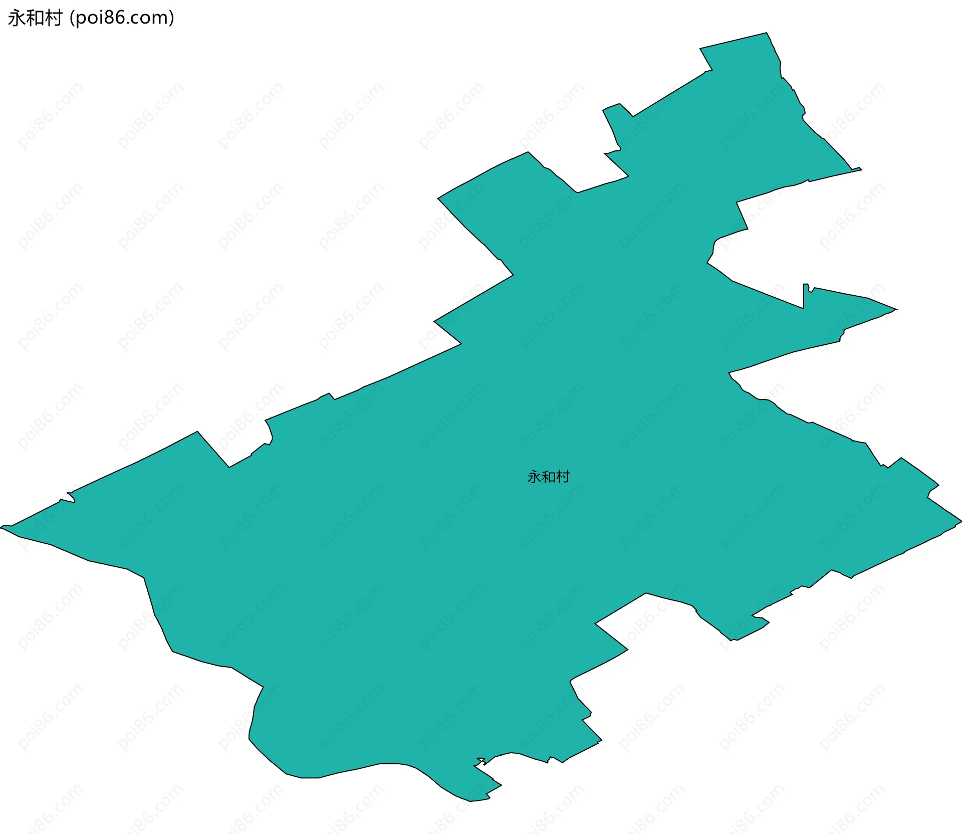 永和村边界地图