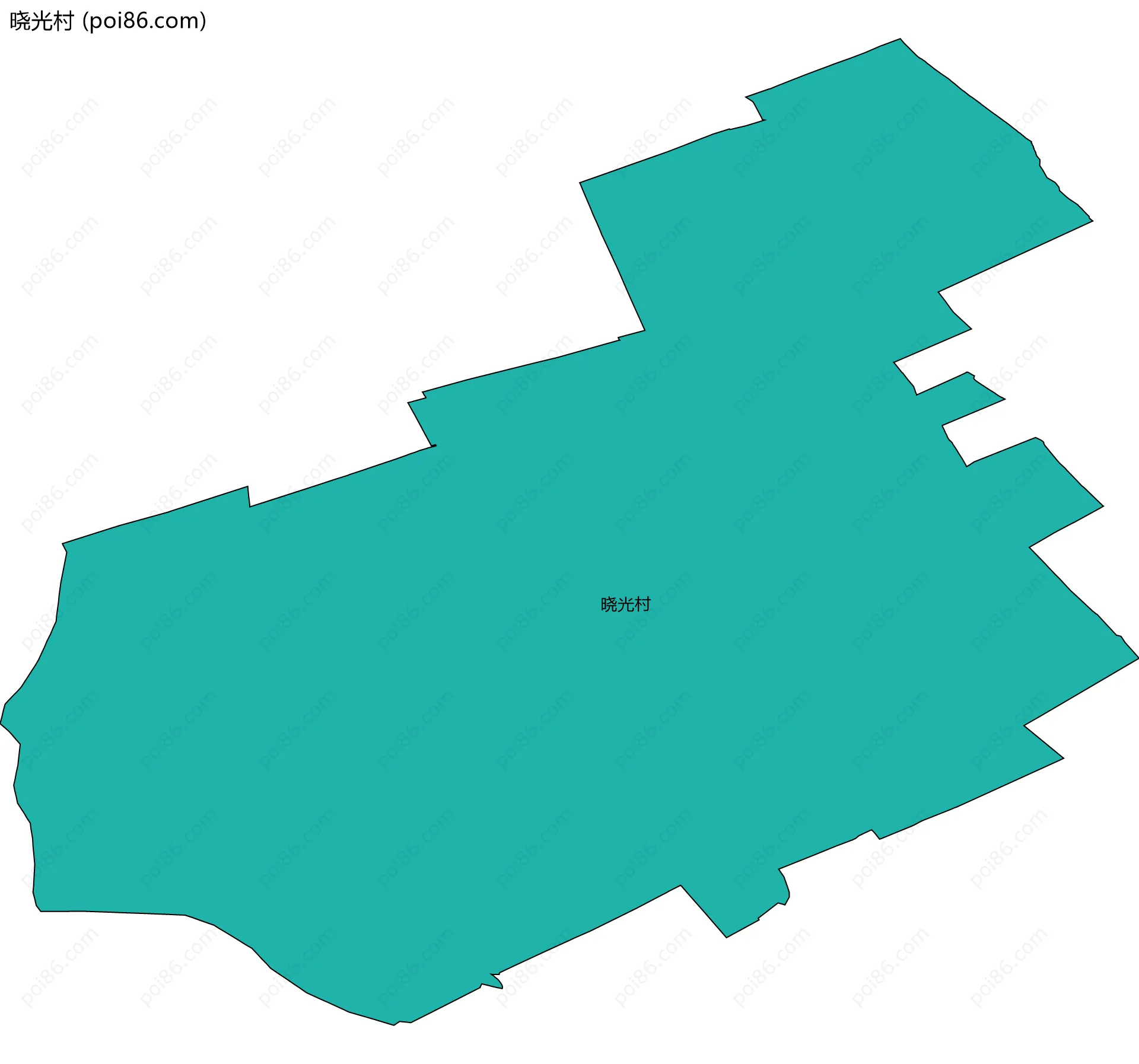晓光村边界地图