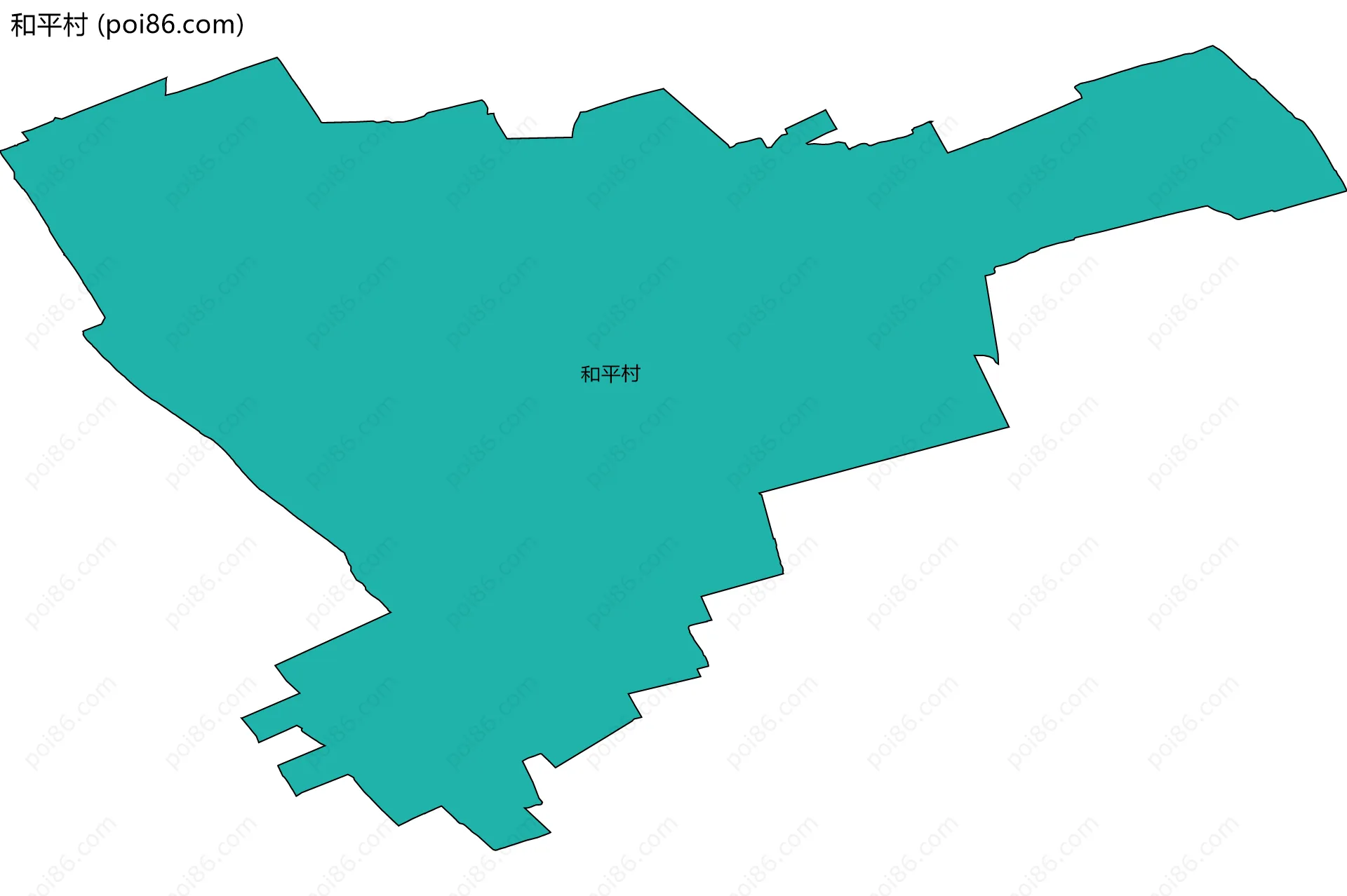 和平村边界地图