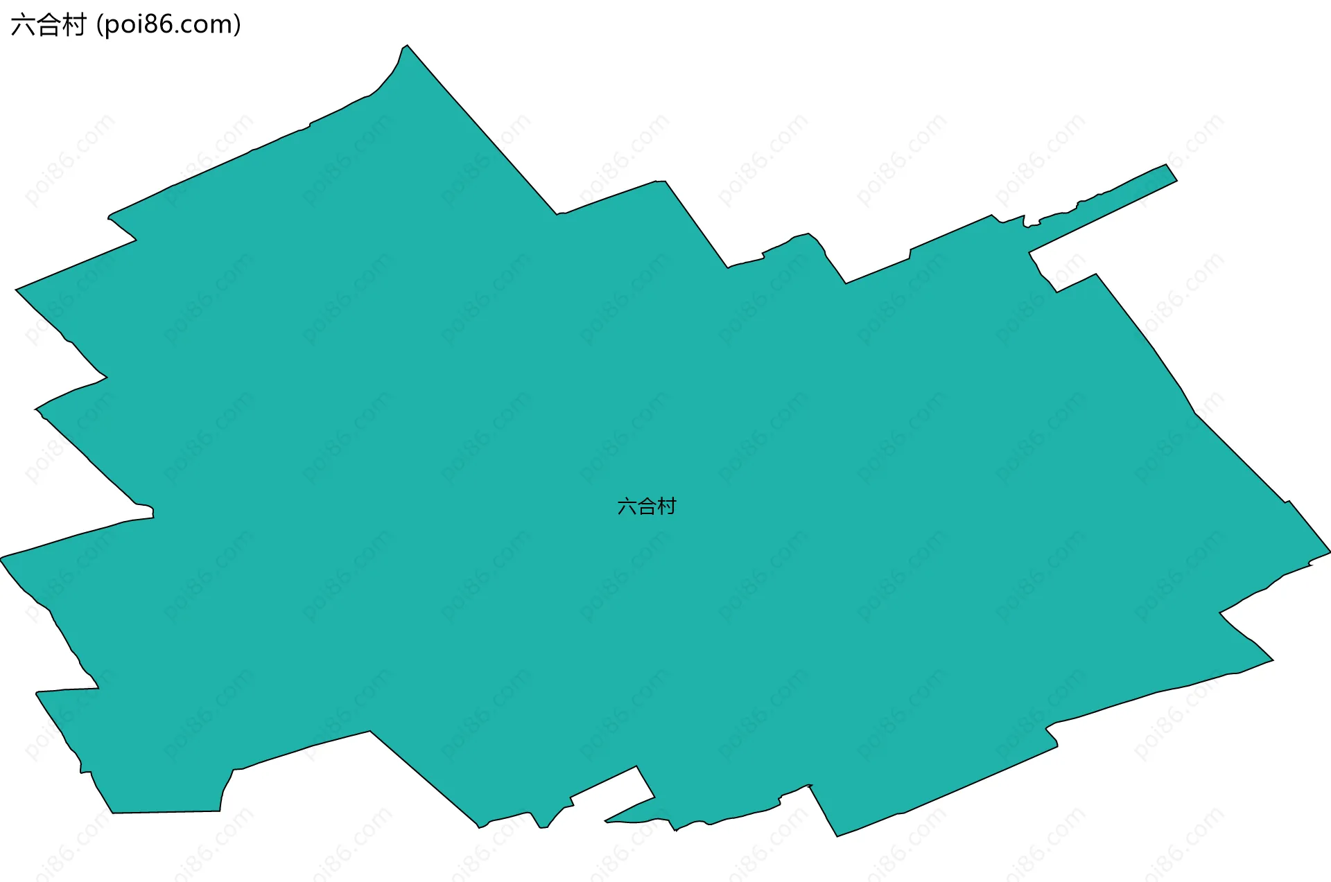 六合村边界地图