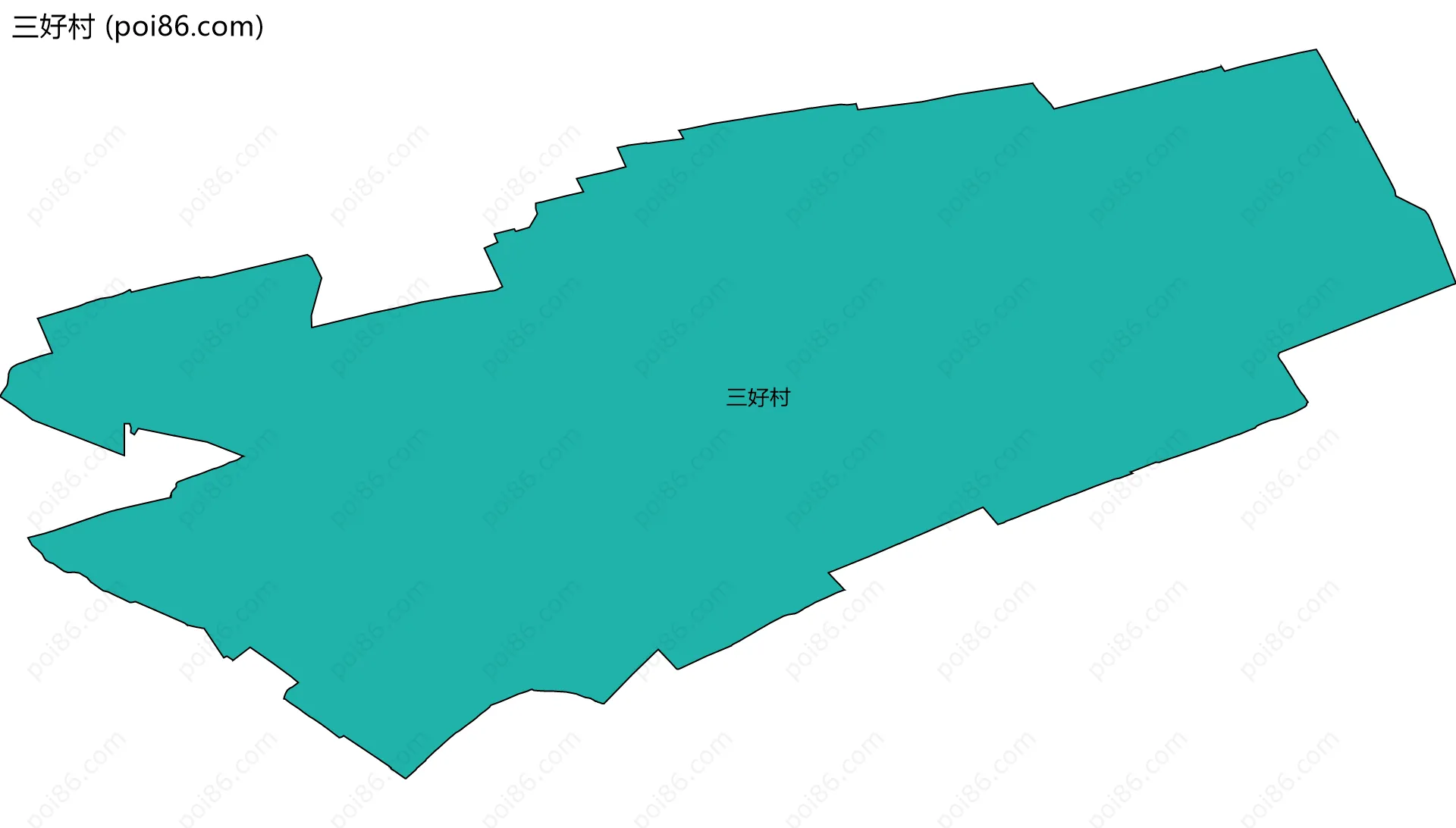 三好村边界地图