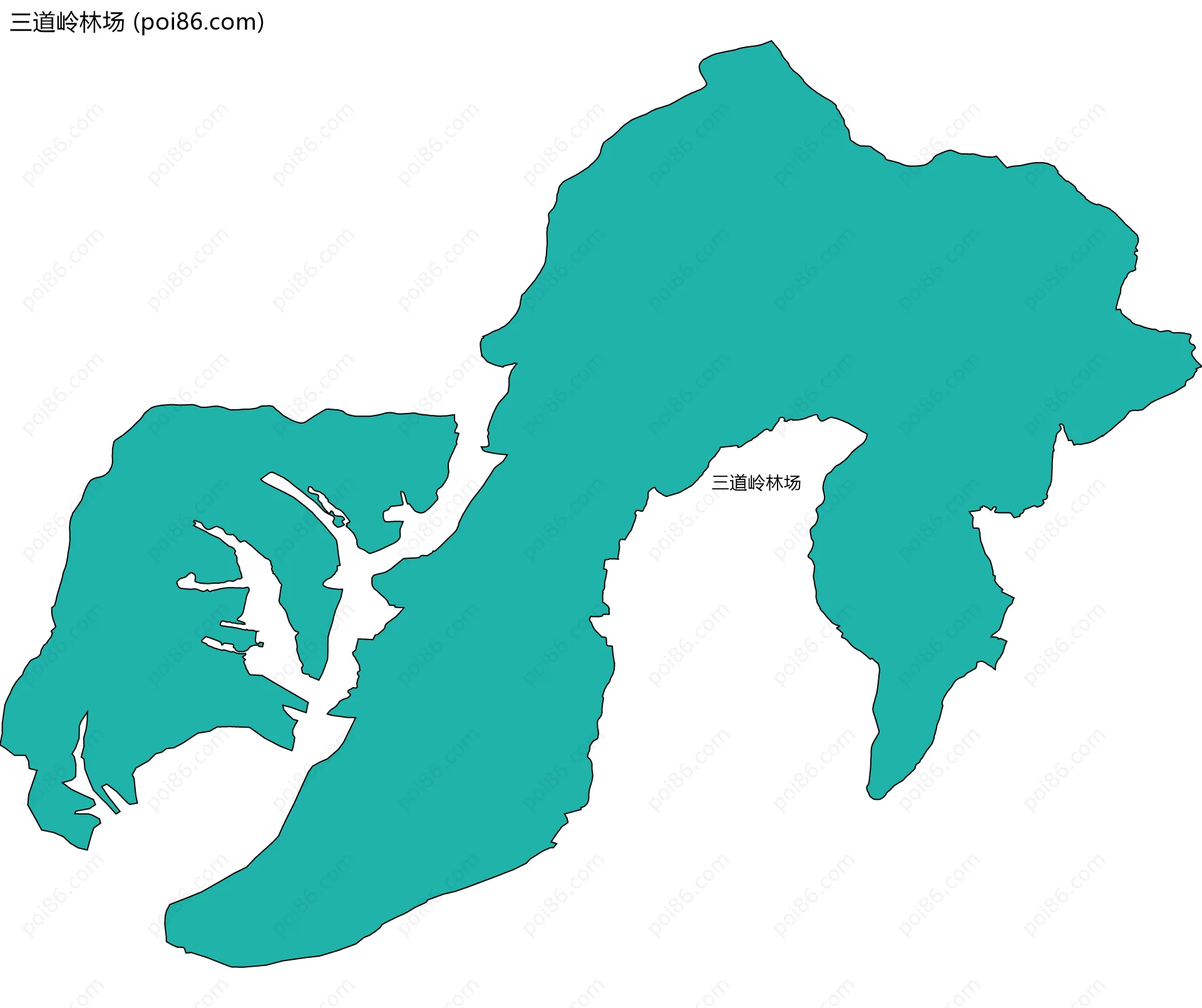 三道岭林场边界地图